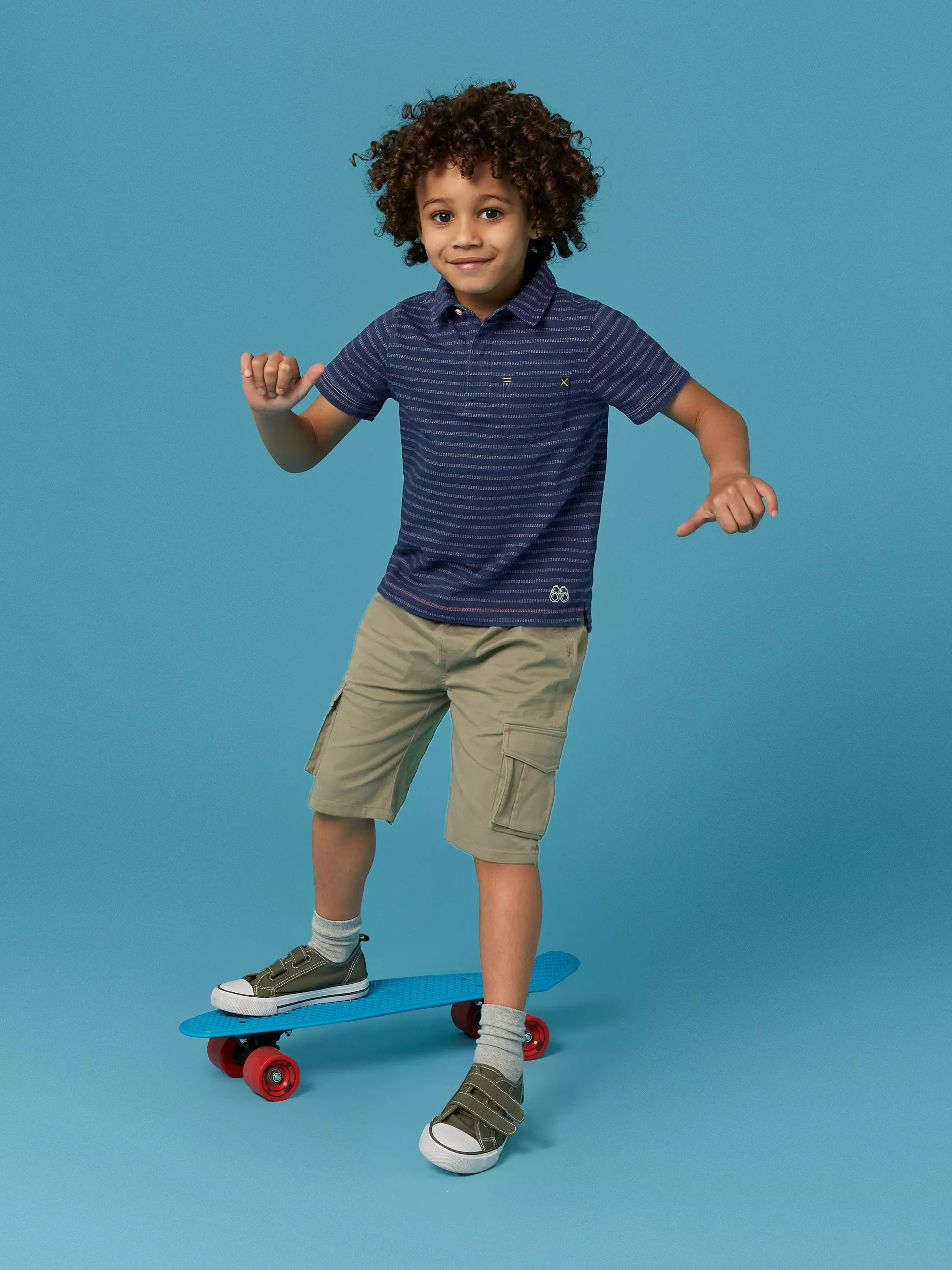 Interest Indigo Stripe Polo