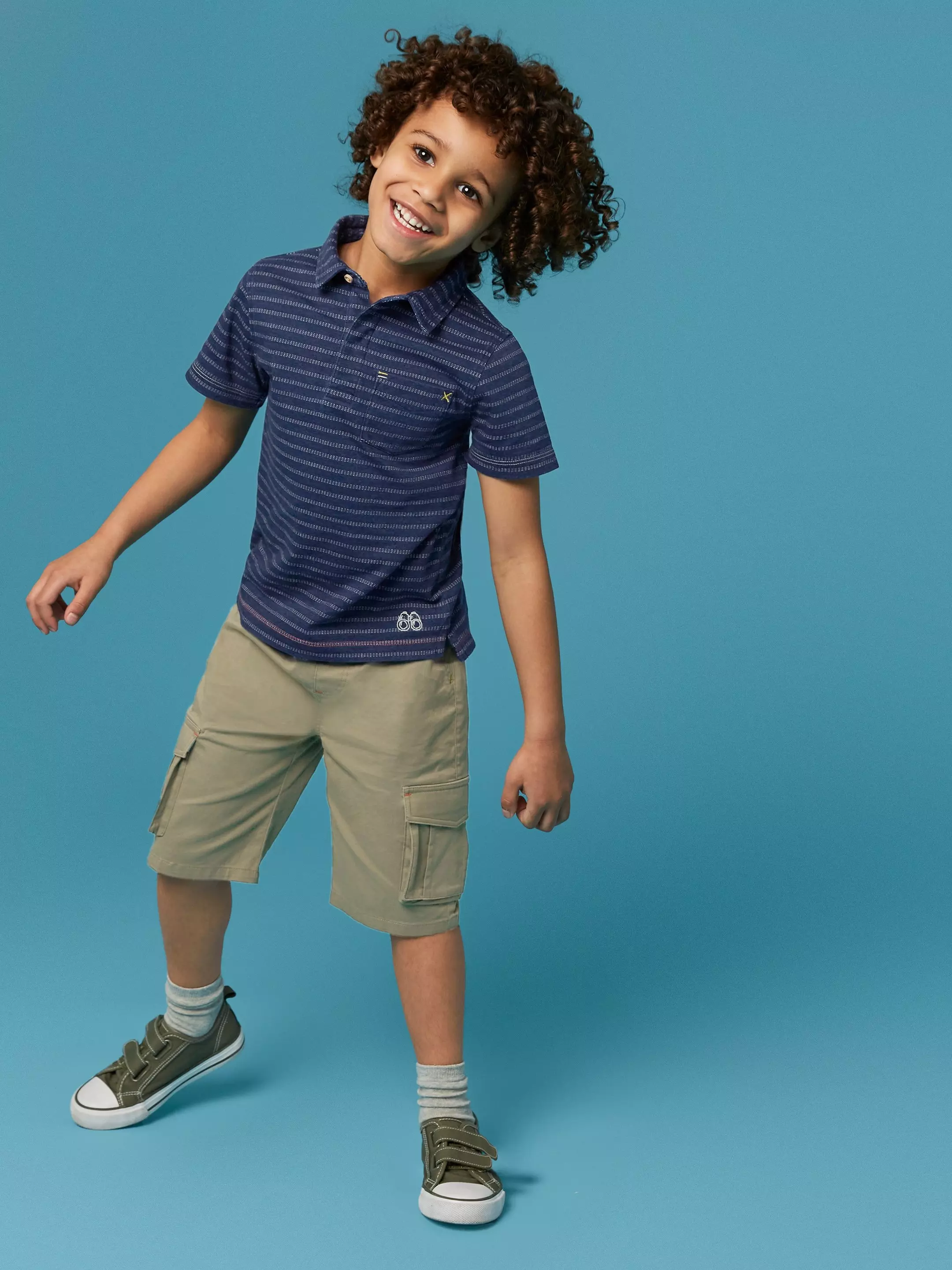 Interest Indigo Stripe Polo 3 Interest Indigo Stripe Polo
