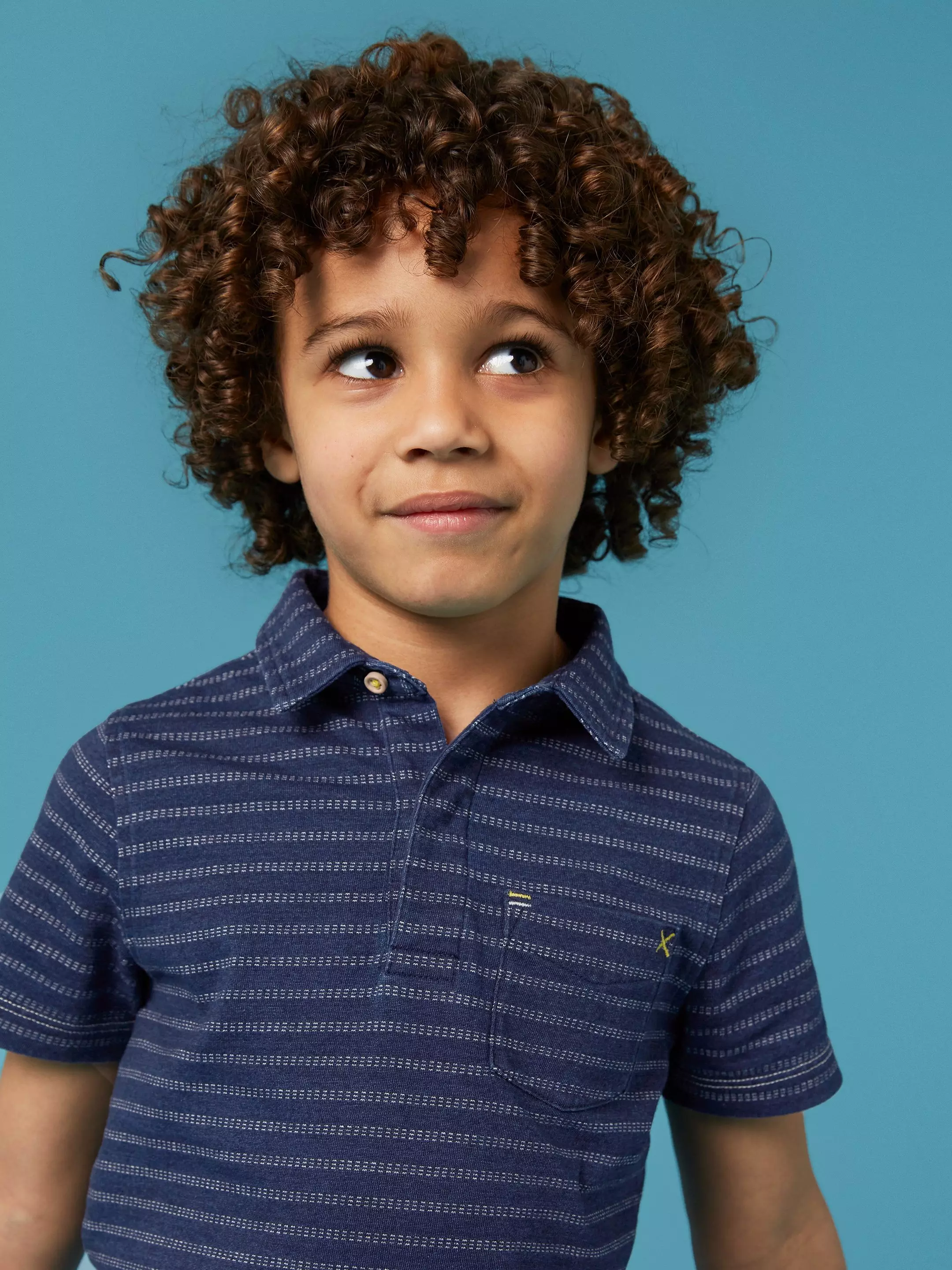 Interest Indigo Stripe Polo 4 Interest Indigo Stripe Polo