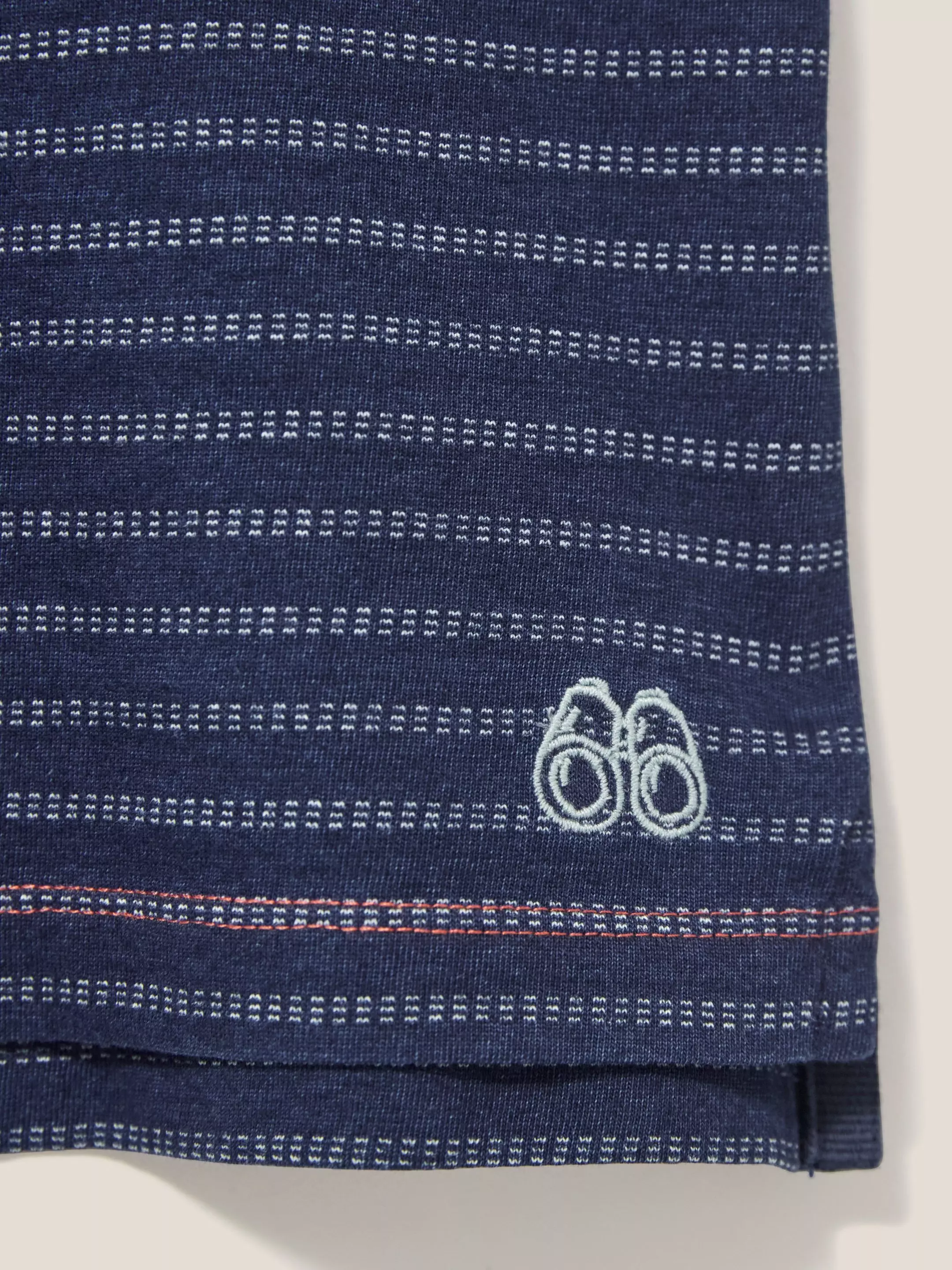 Interest Indigo Stripe Polo 7 Interest Indigo Stripe Polo