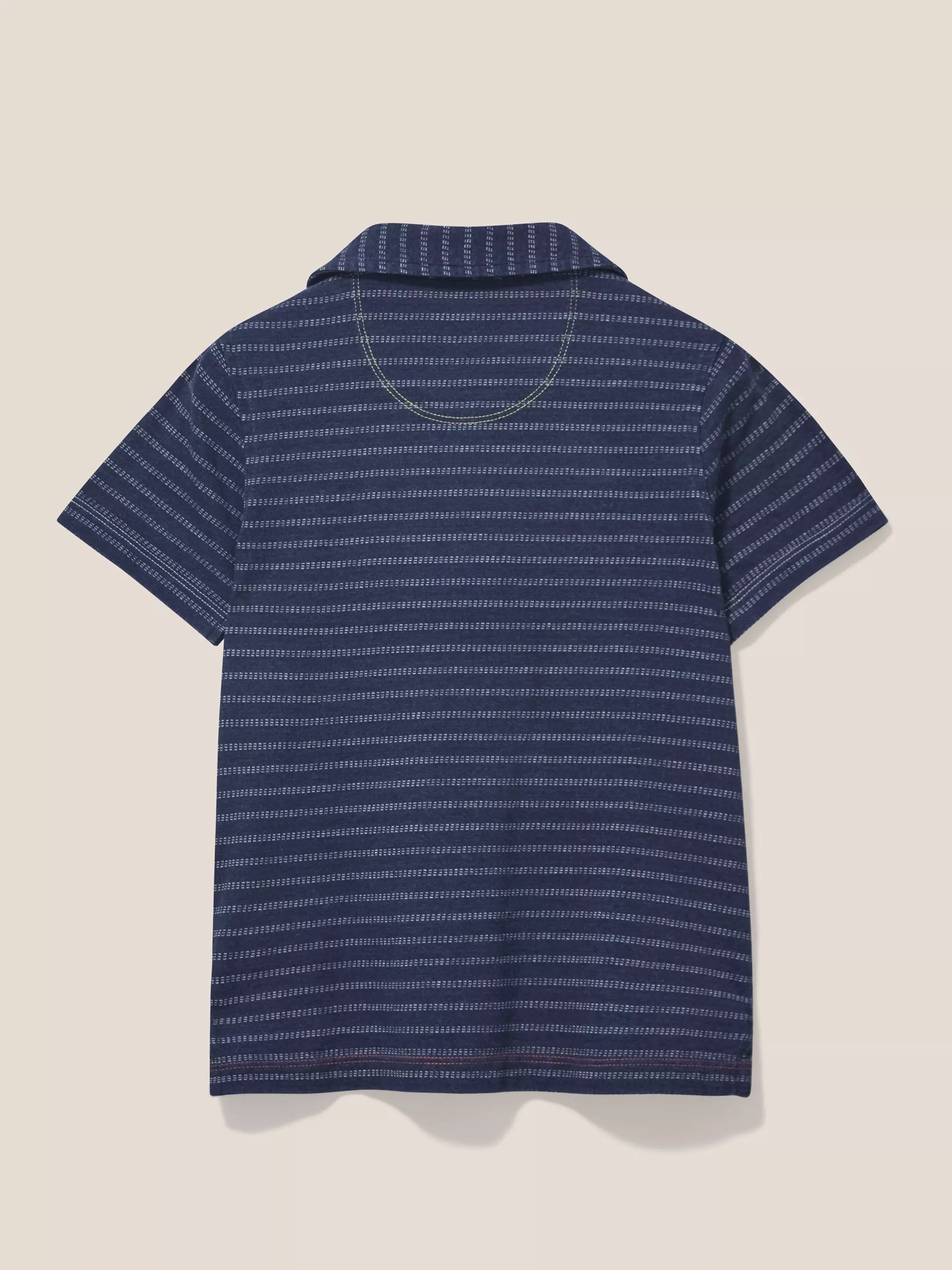 Interest Indigo Stripe Polo 8 Interest Indigo Stripe Polo