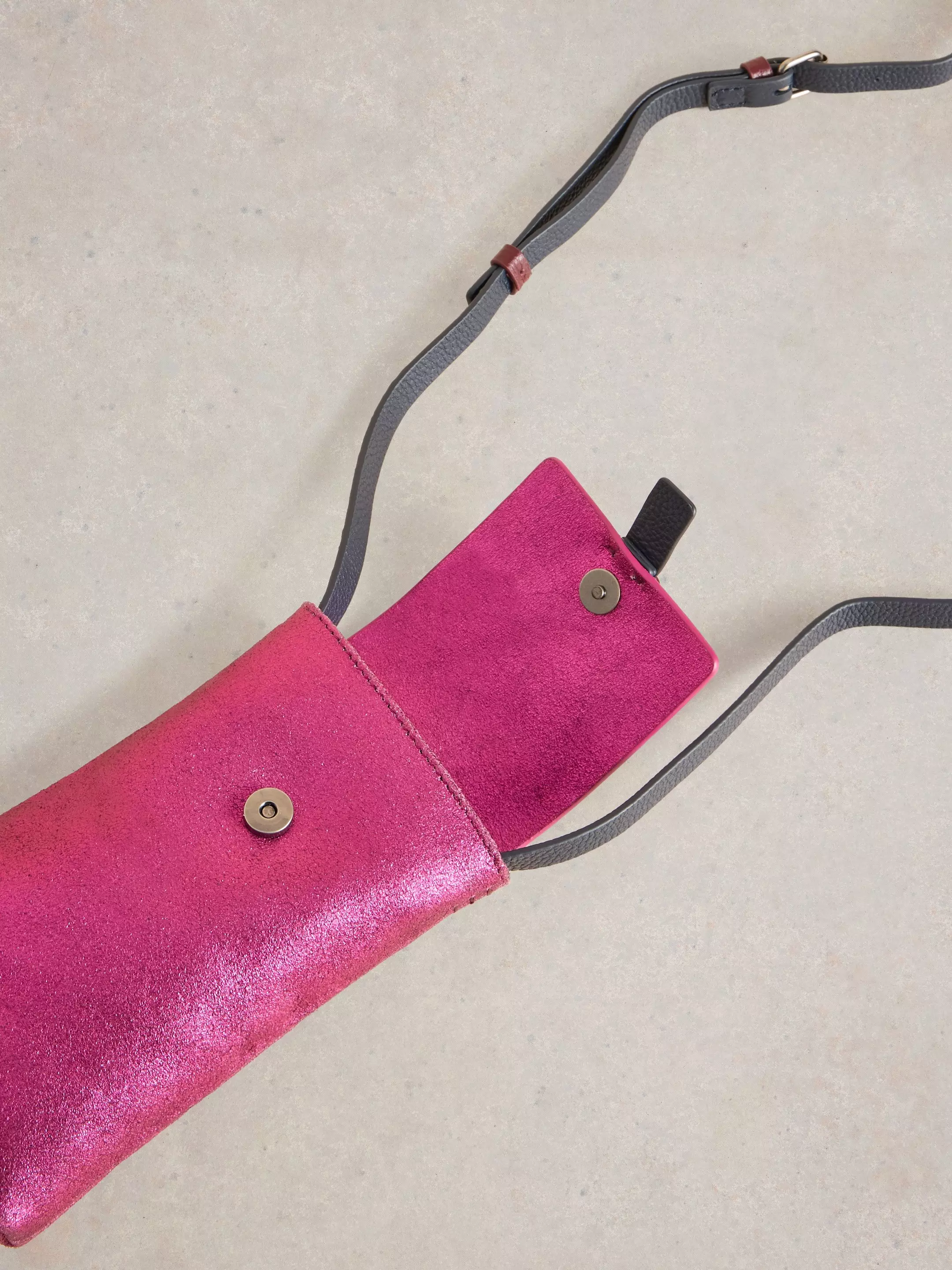 Clara Buckle Leather Phone Bag 4 Clara Buckle Leather Phone Bag