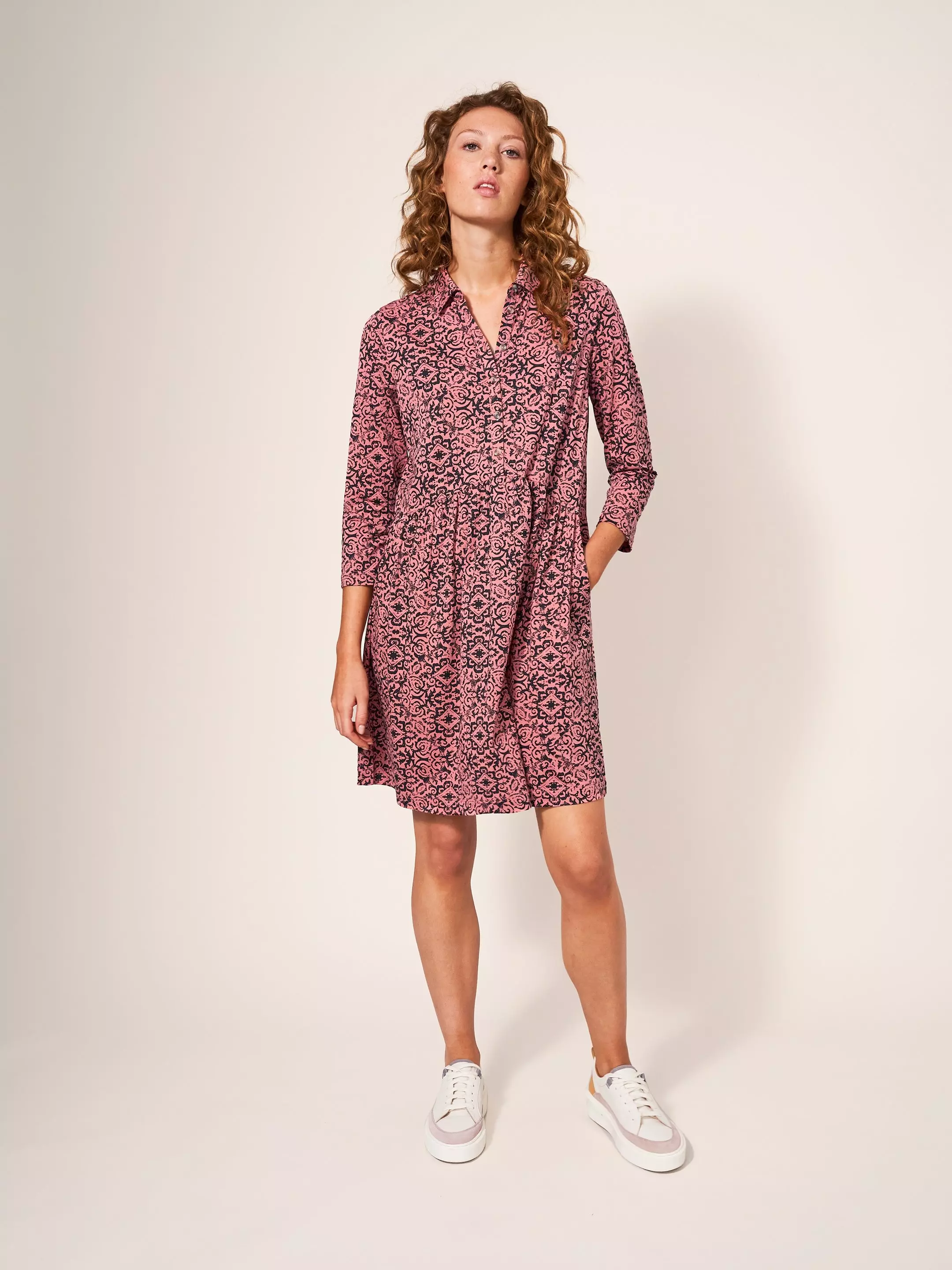 Everly Jersey Cotton Shirt Dress 3 Everly Jersey Cotton Shirt Dress