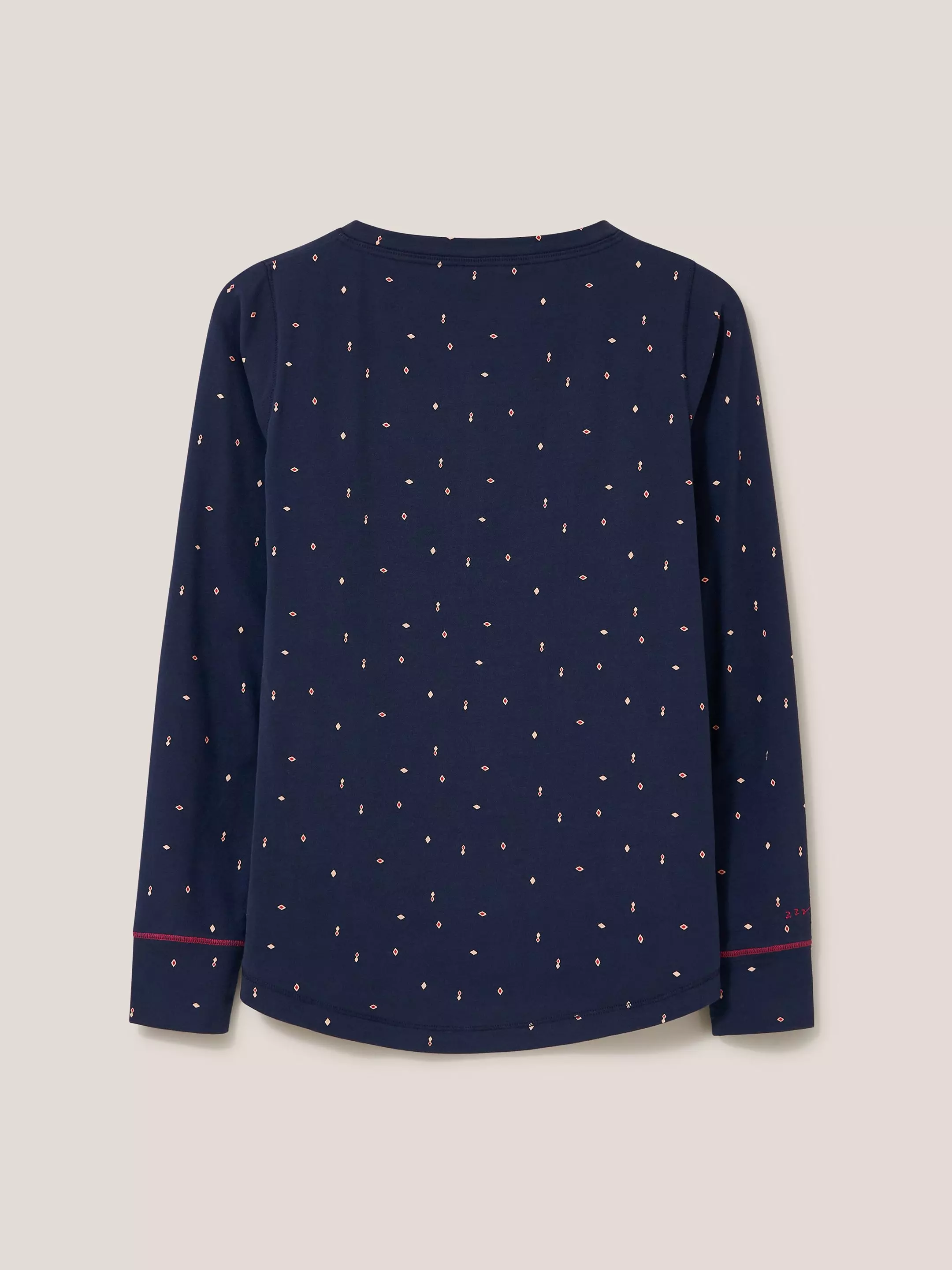 Geo Printed Henley PJ Top 8 Geo Printed Henley PJ Top