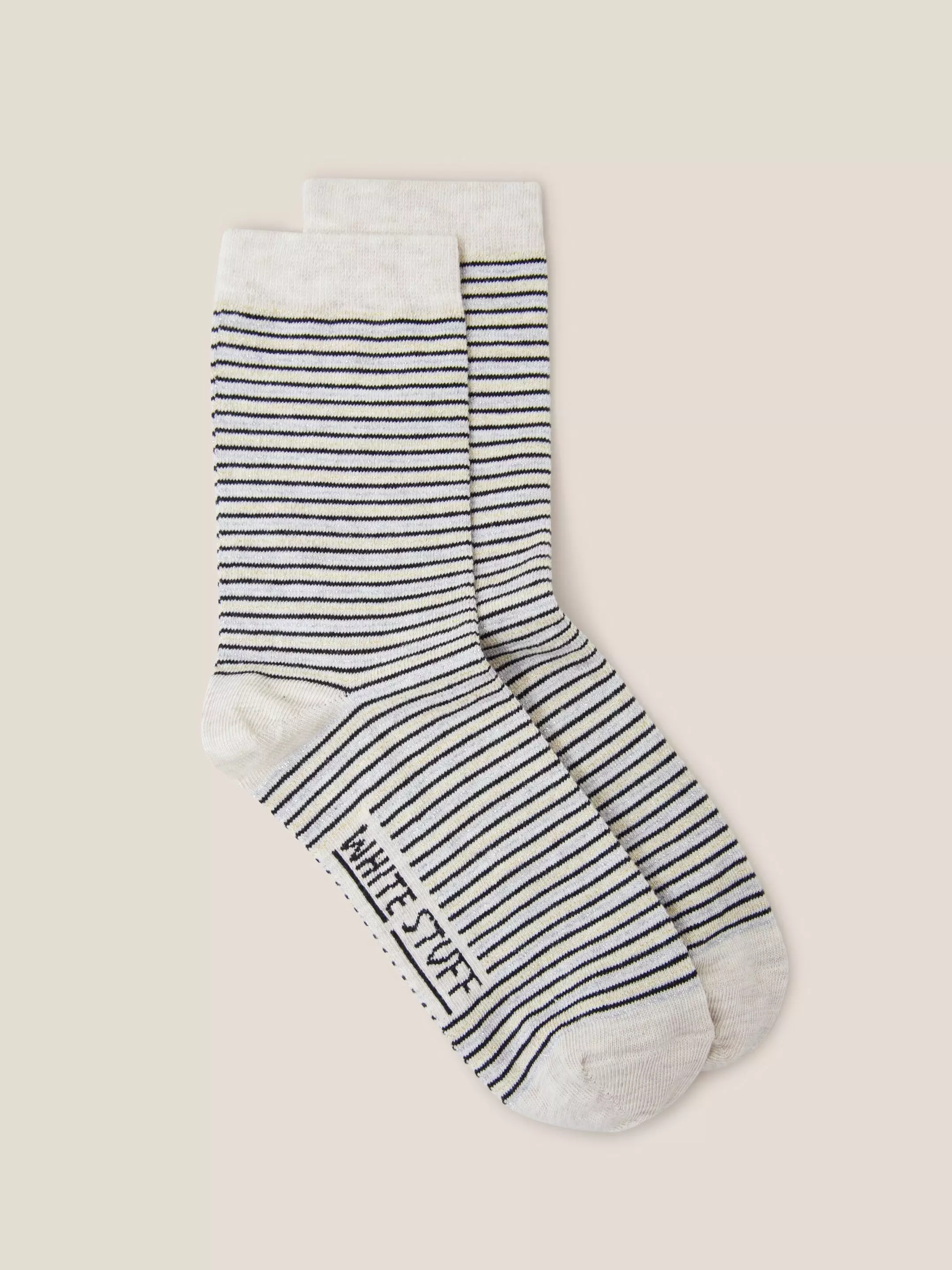 Stripe Sparkle Ankle Socks