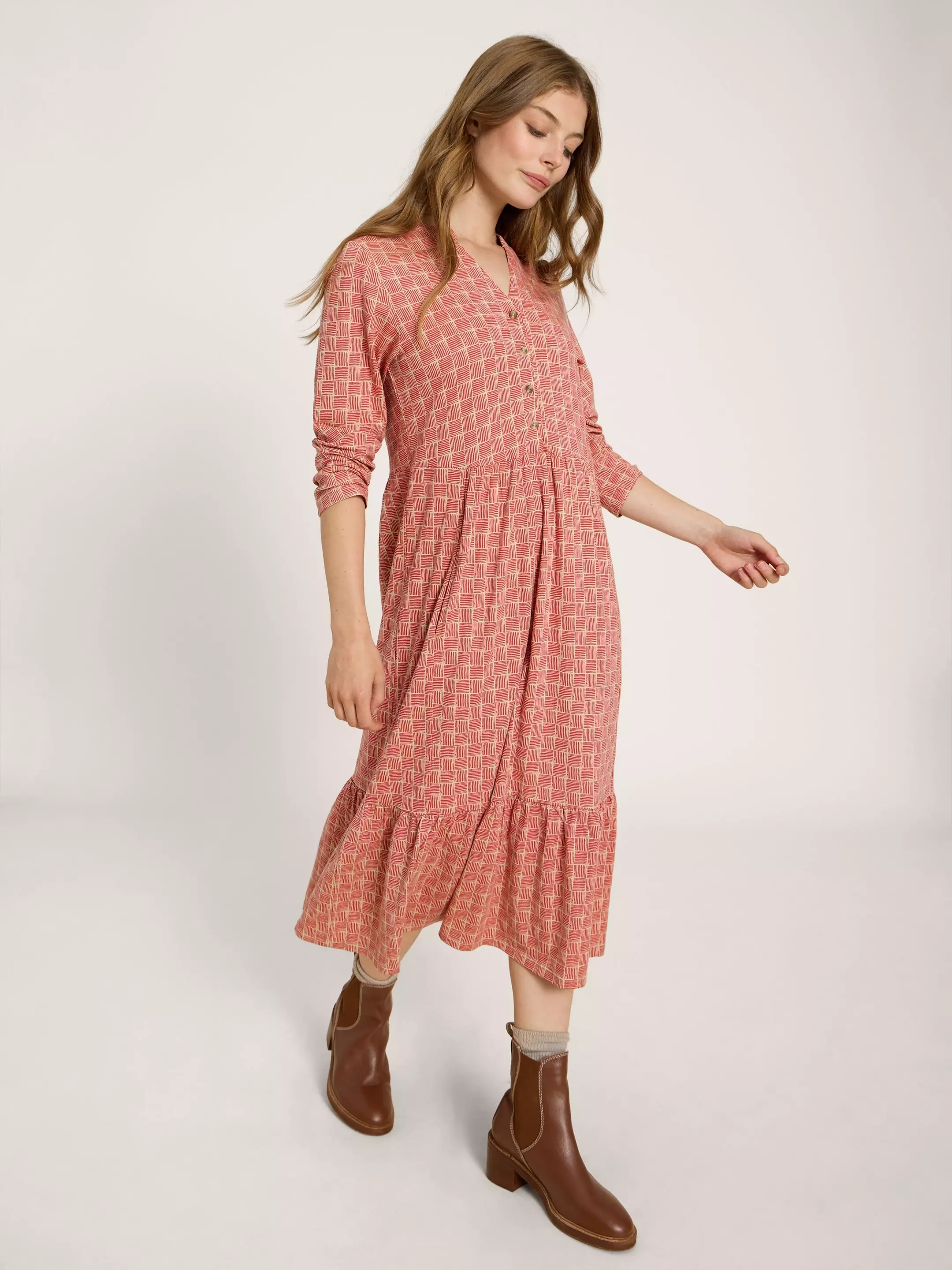 Naya Printed Jersey Dress