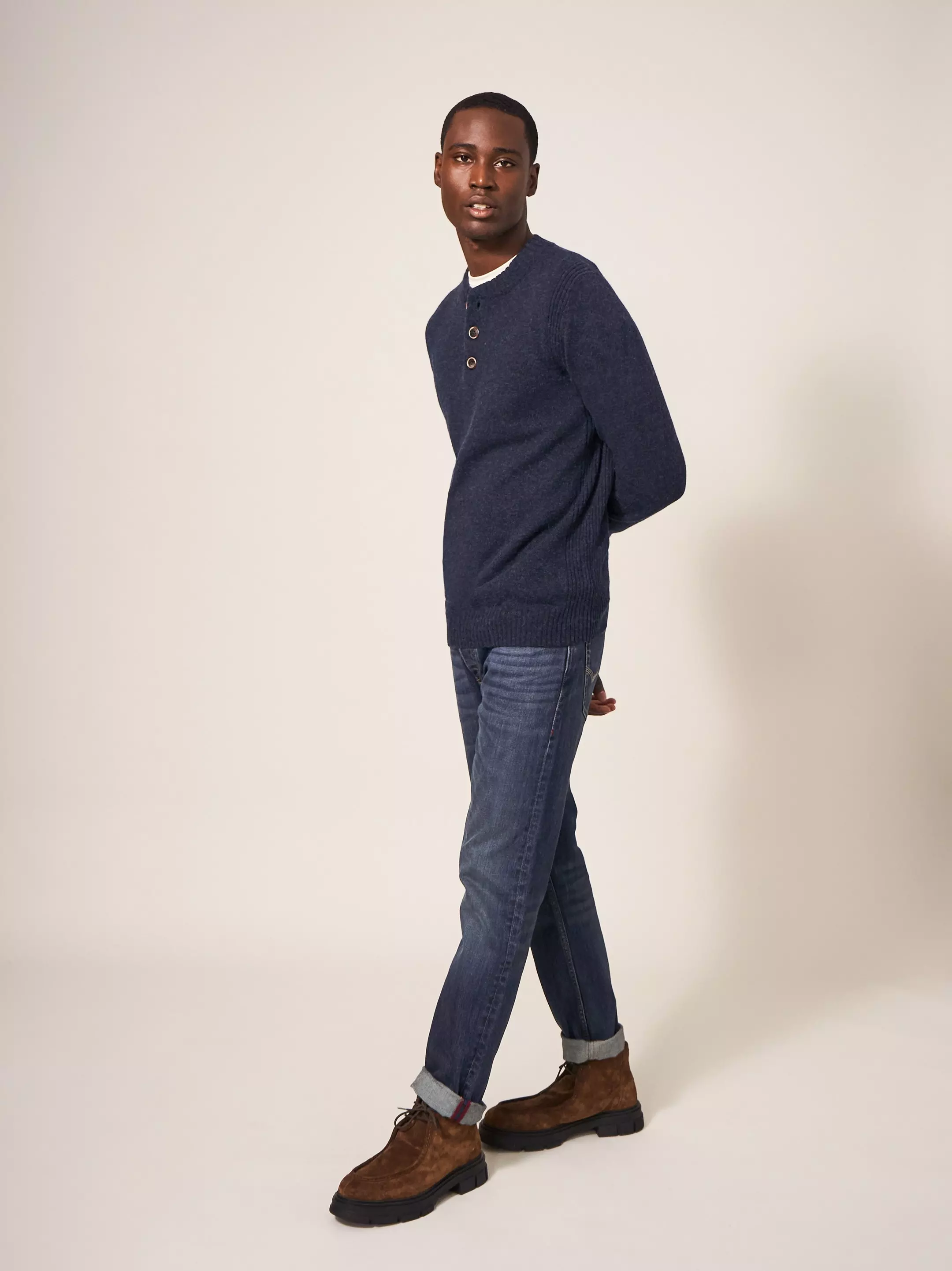 Lambswool Long Sleeve Henley 3 Lambswool Long Sleeve Henley