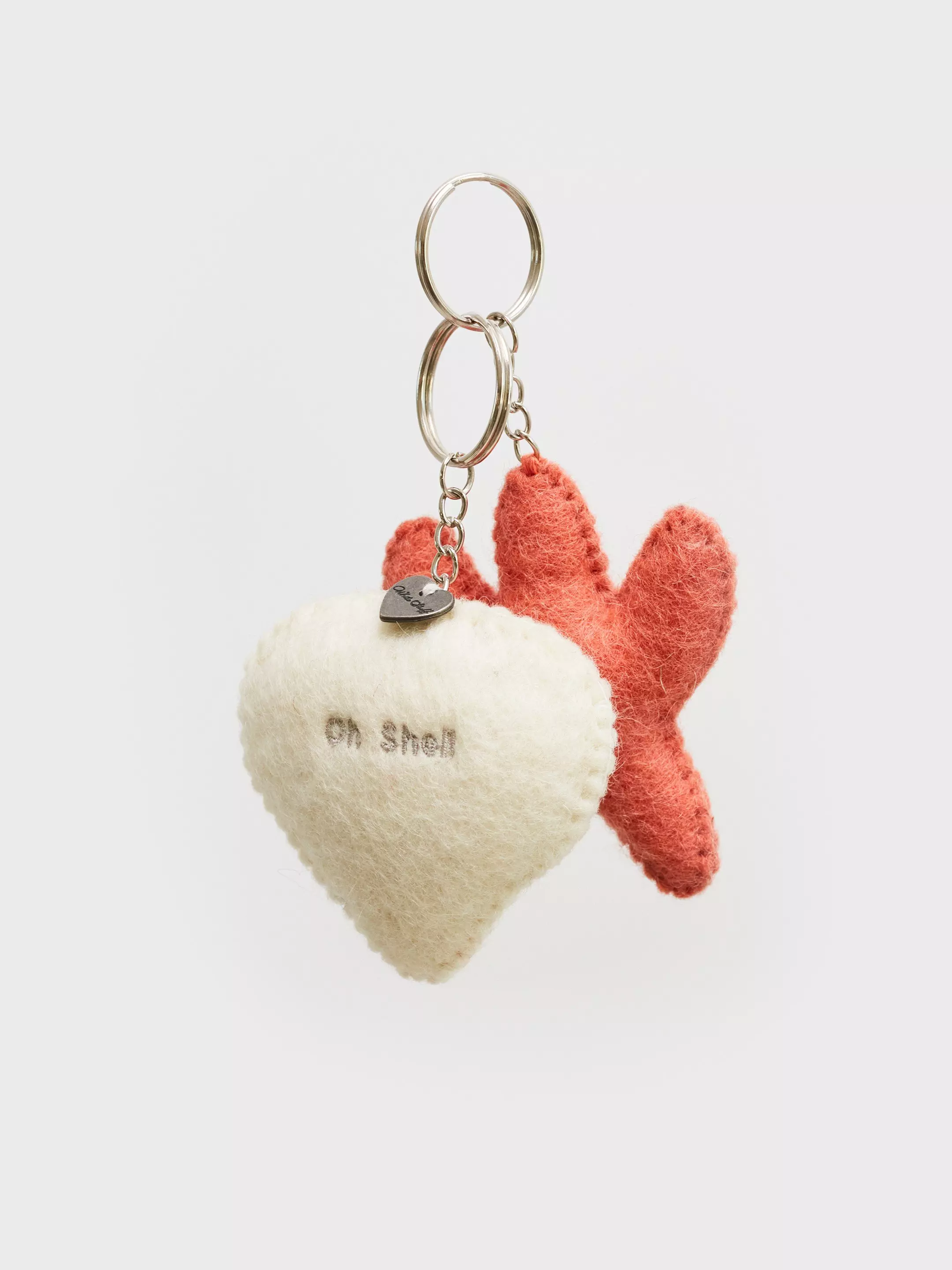 Starfish and Shell Keyring 3 Starfish and Shell Keyring