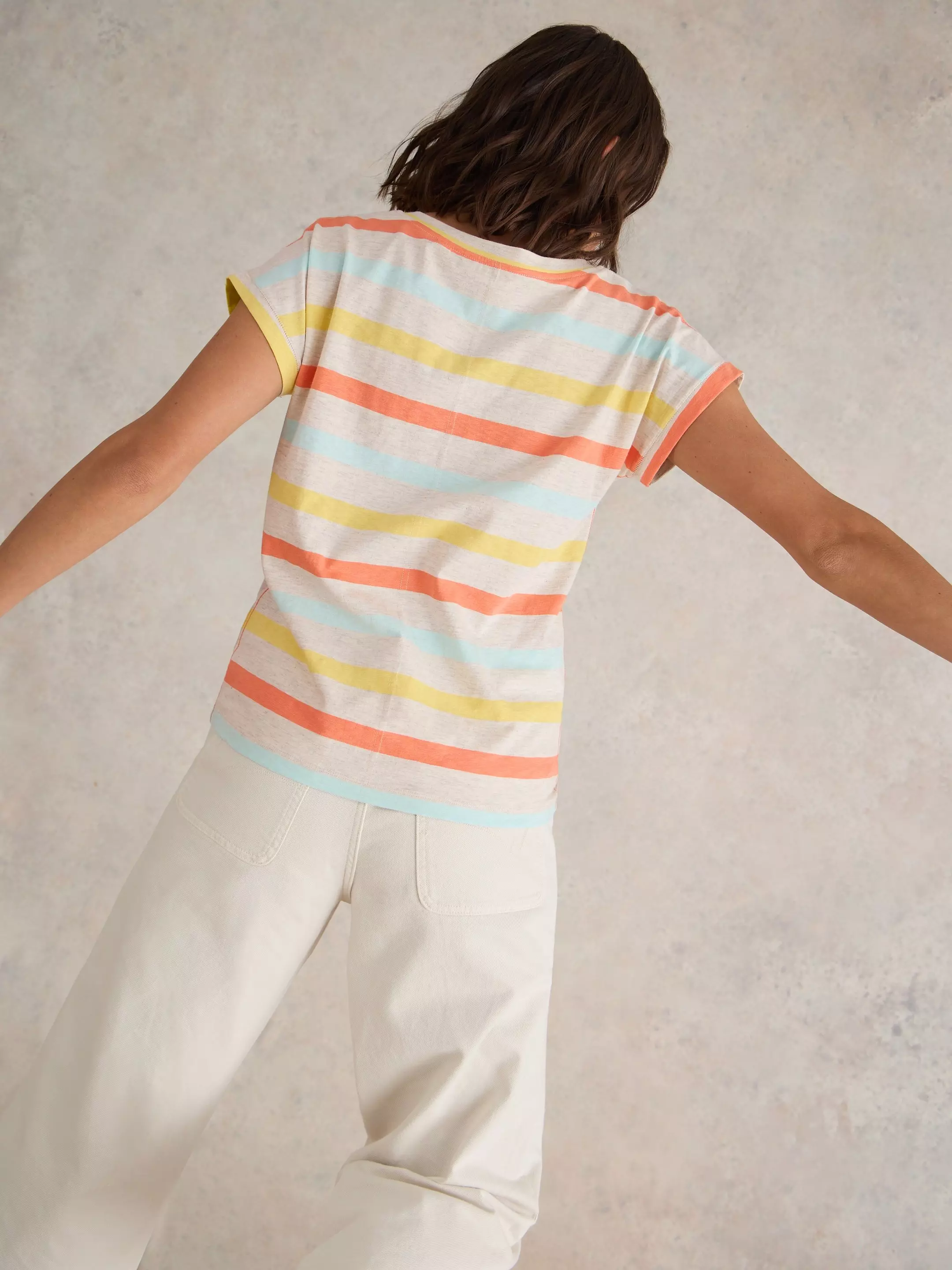 NELLY NOTCH NECK COTTON TEE 5 NELLY NOTCH NECK COTTON TEE