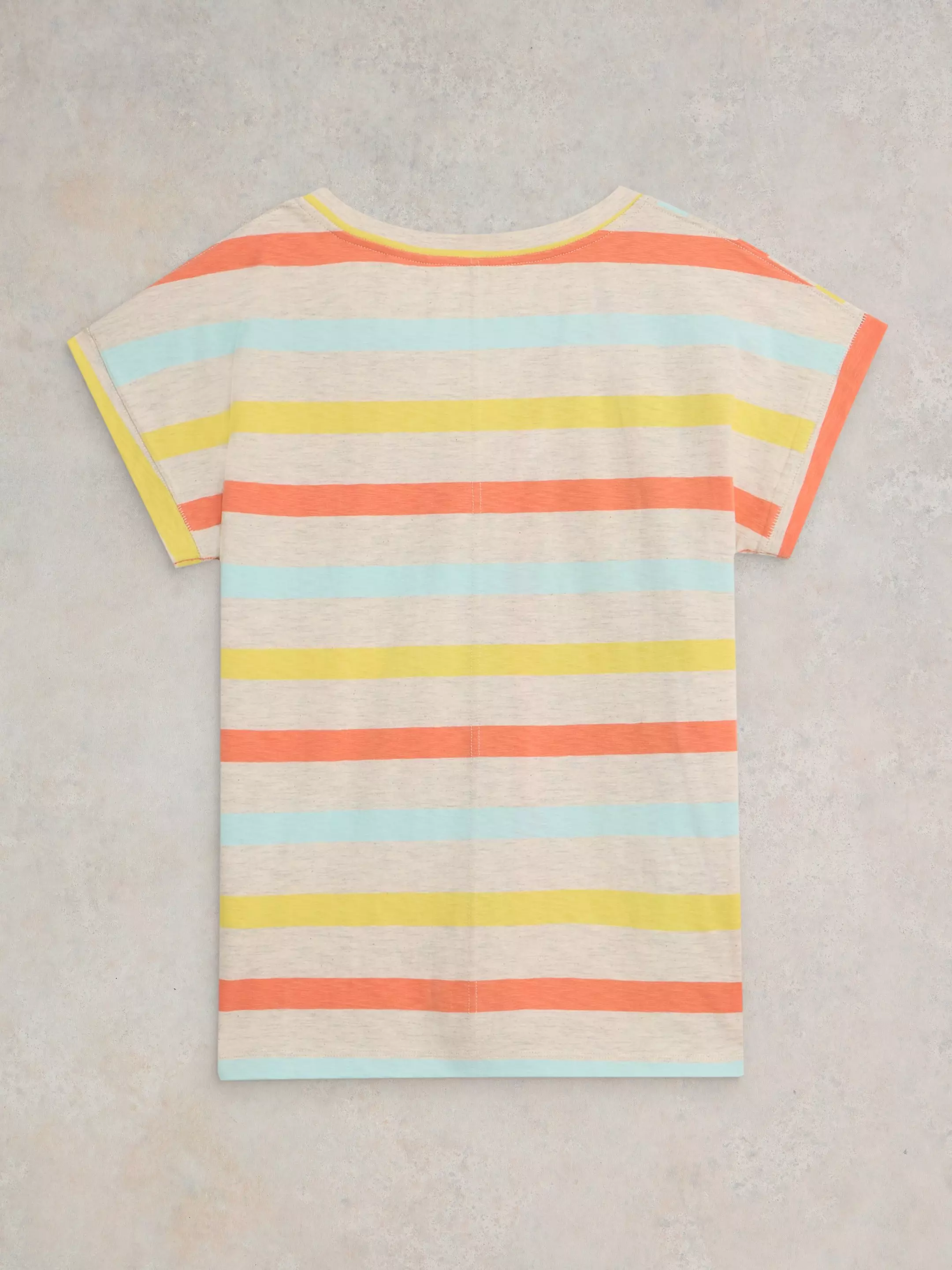 NELLY NOTCH NECK COTTON TEE 8 NELLY NOTCH NECK COTTON TEE