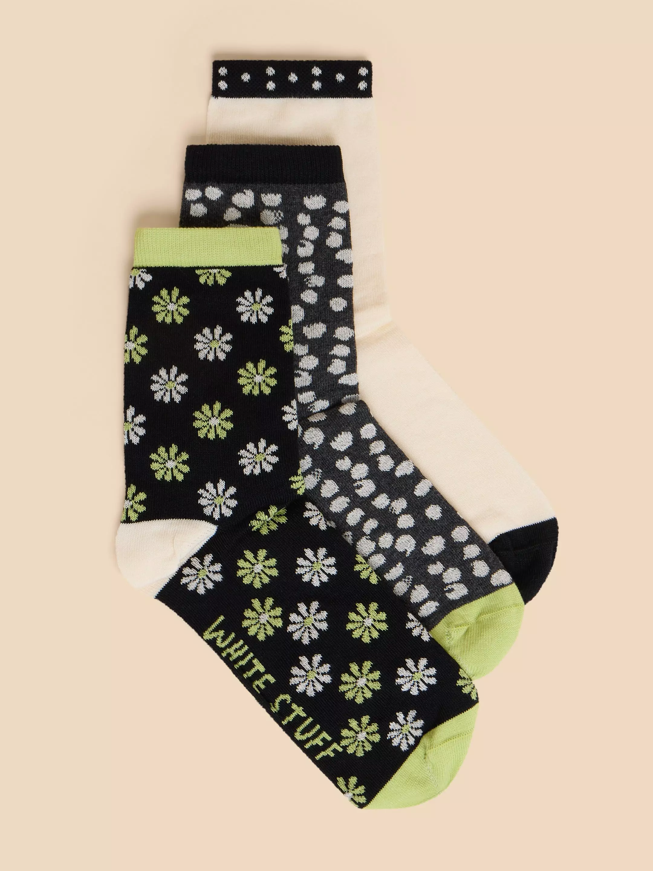 3 Pack Daisy Ankle Sock