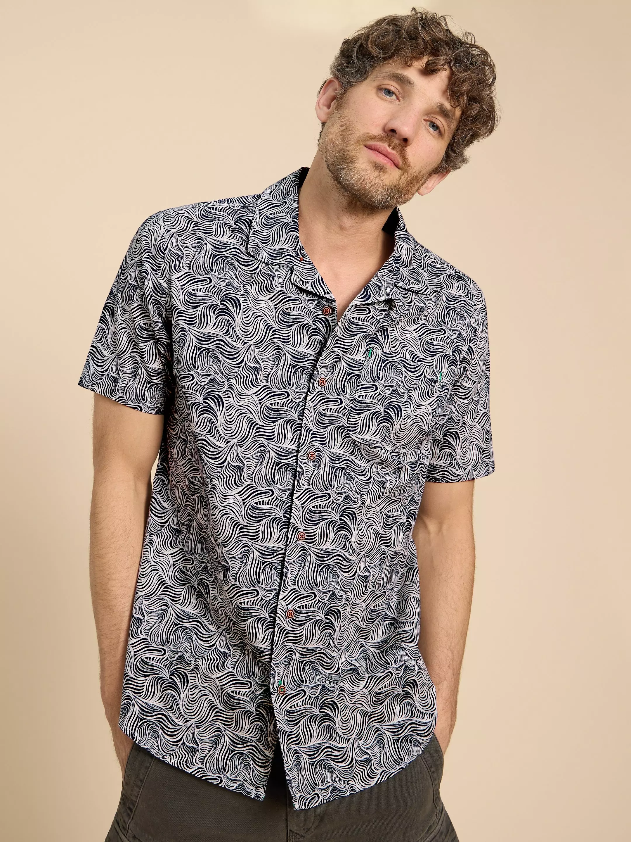 Waves Printed SS Shirt 4 Waves Printed SS Shirt