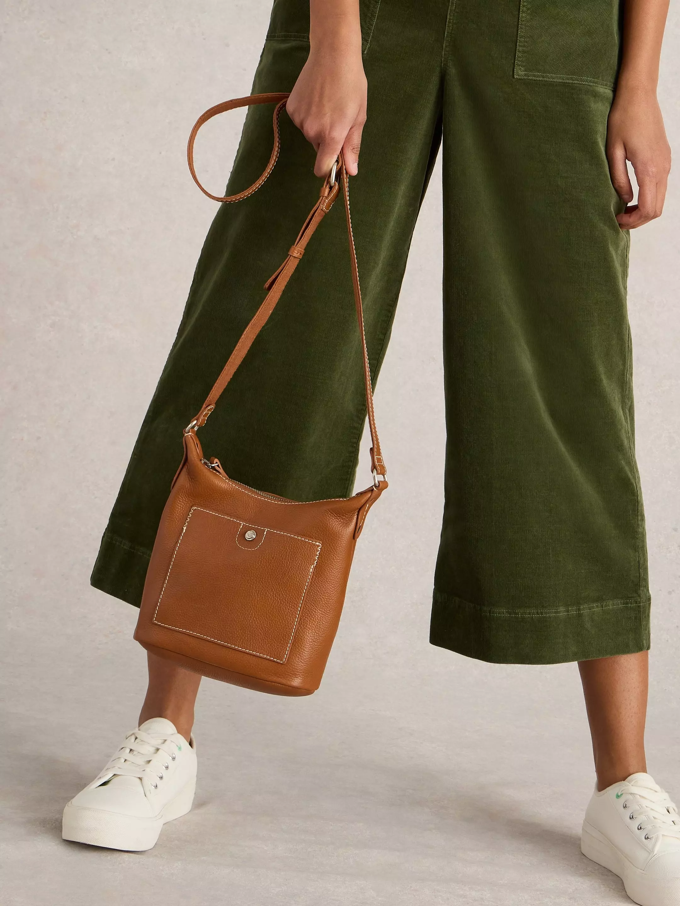 Mini Leather Fern Crossbody