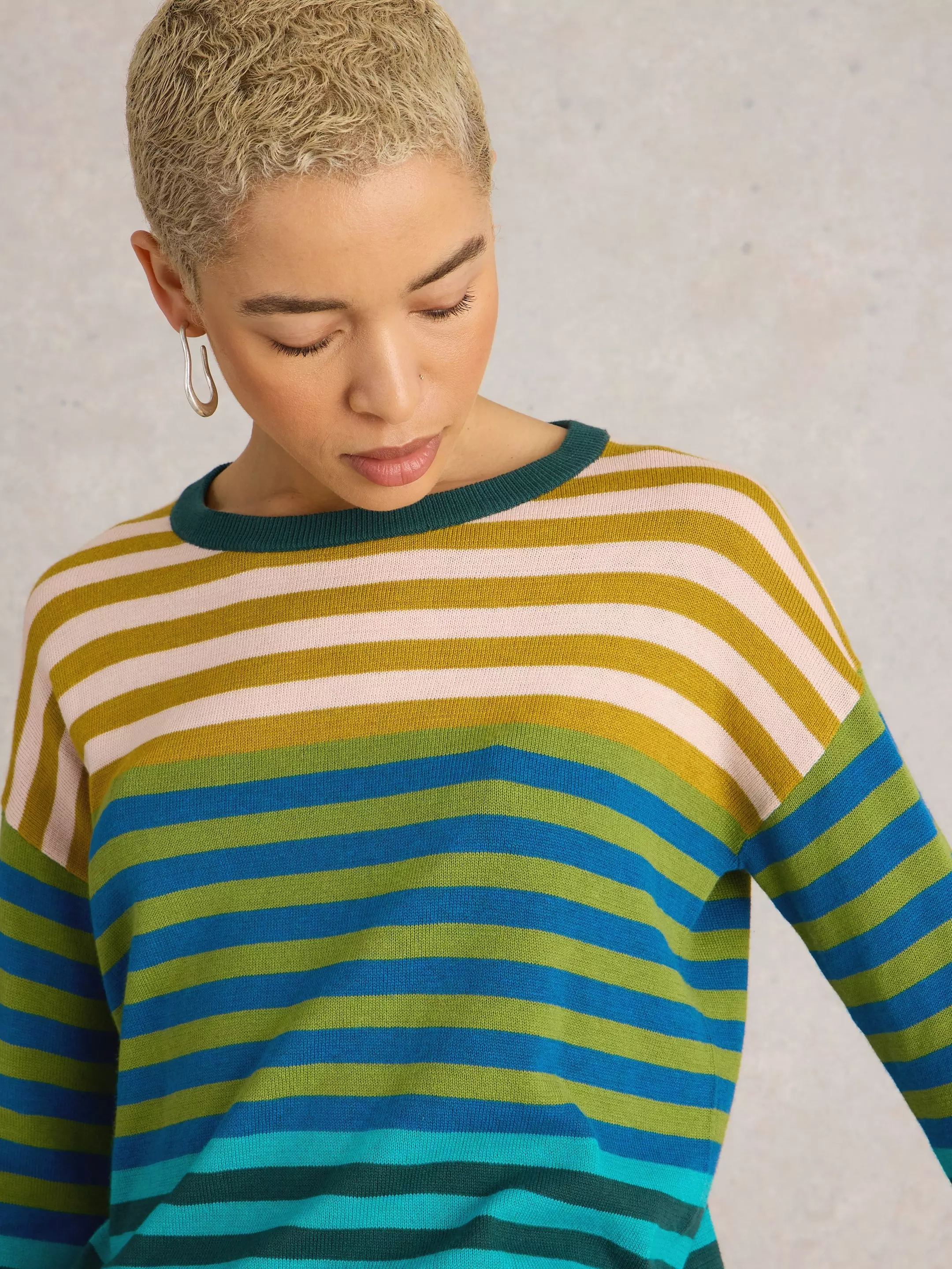 OLIVE STRIPED JUMPER 4 OLIVE STRIPED JUMPER