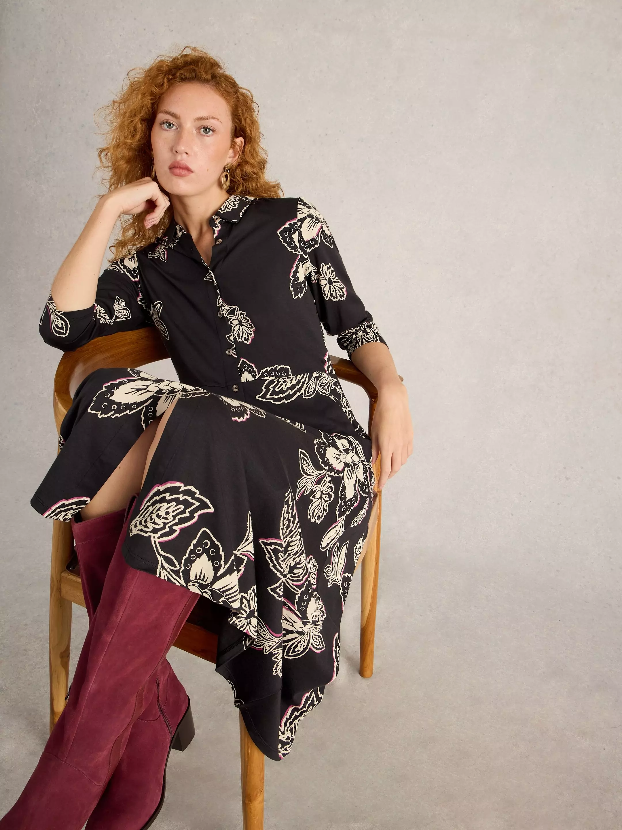 Rua Midi Jersey Shirt Dress 3 Rua Midi Jersey Shirt Dress