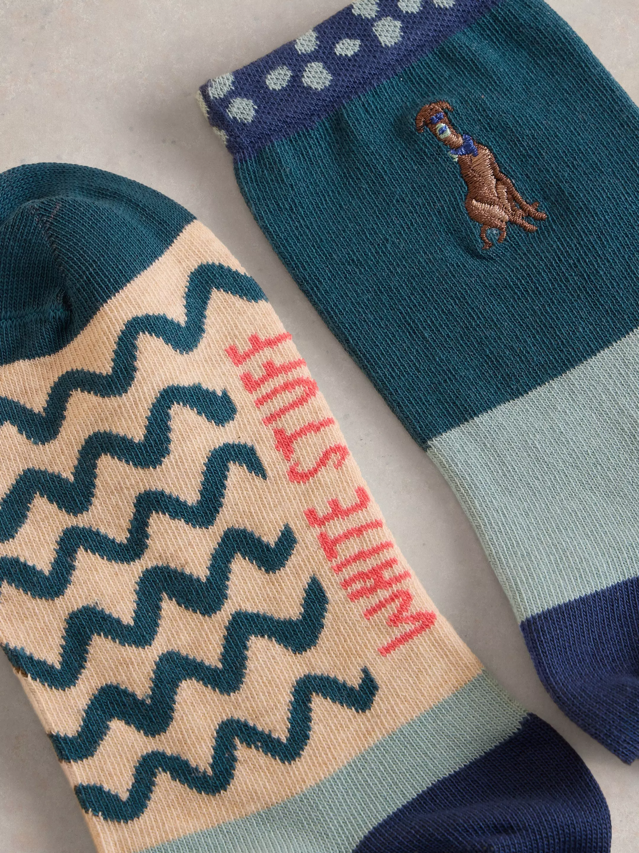 Embroidered Dog Ankle Sock 3 Embroidered Dog Ankle Sock