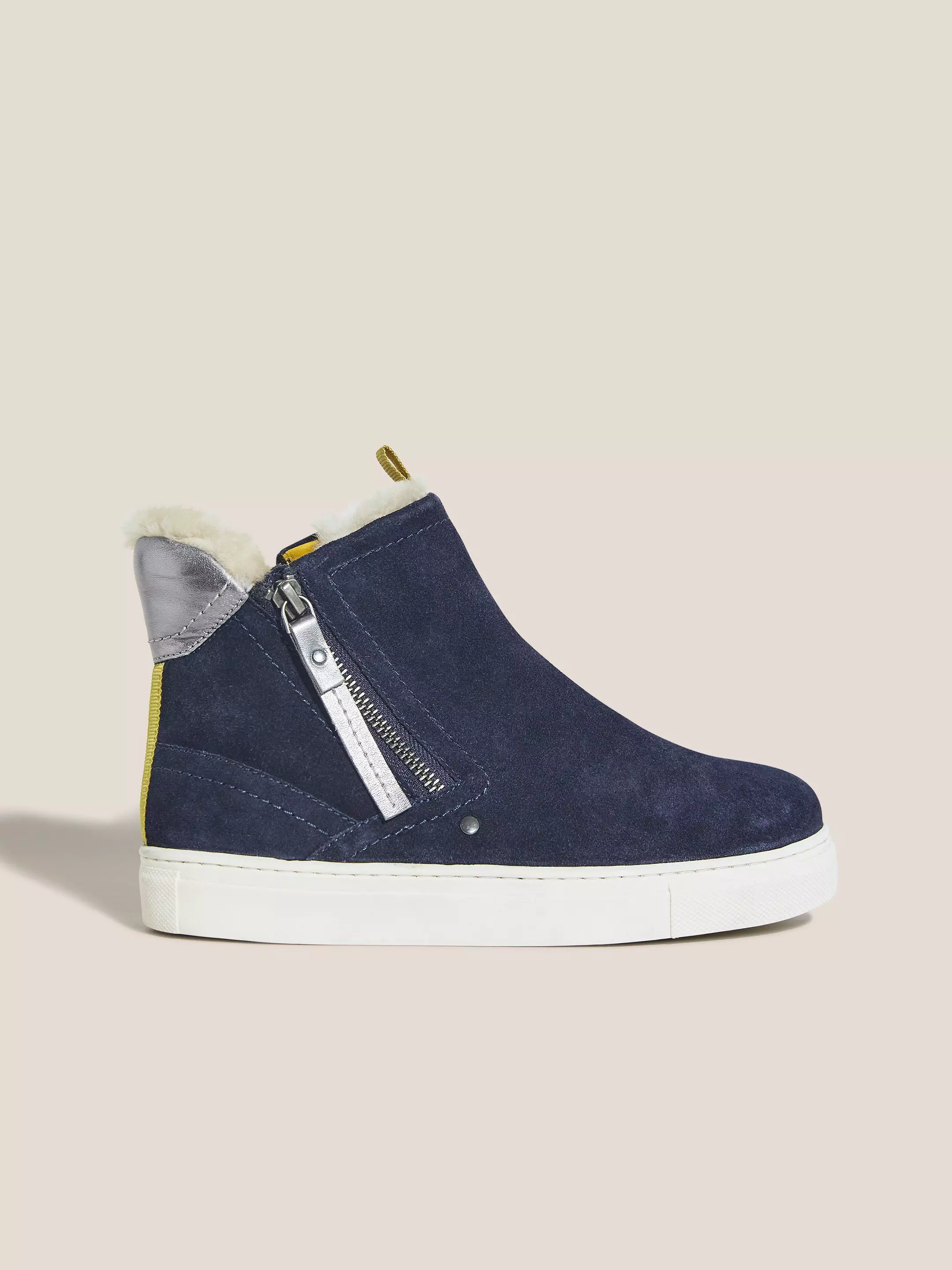 Shearling Suede Zip Bootie