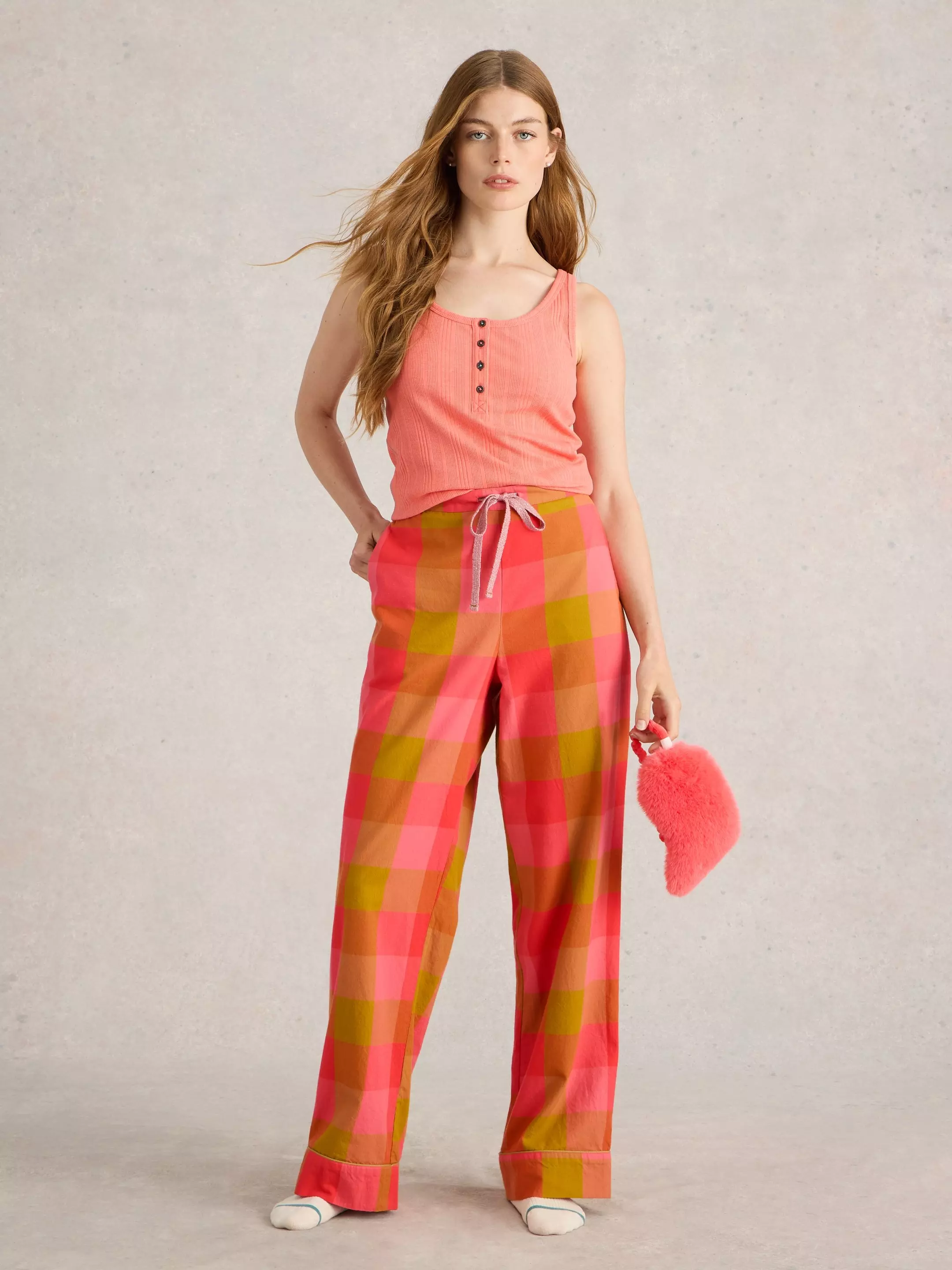 Nina Organic Check PJ Bottom