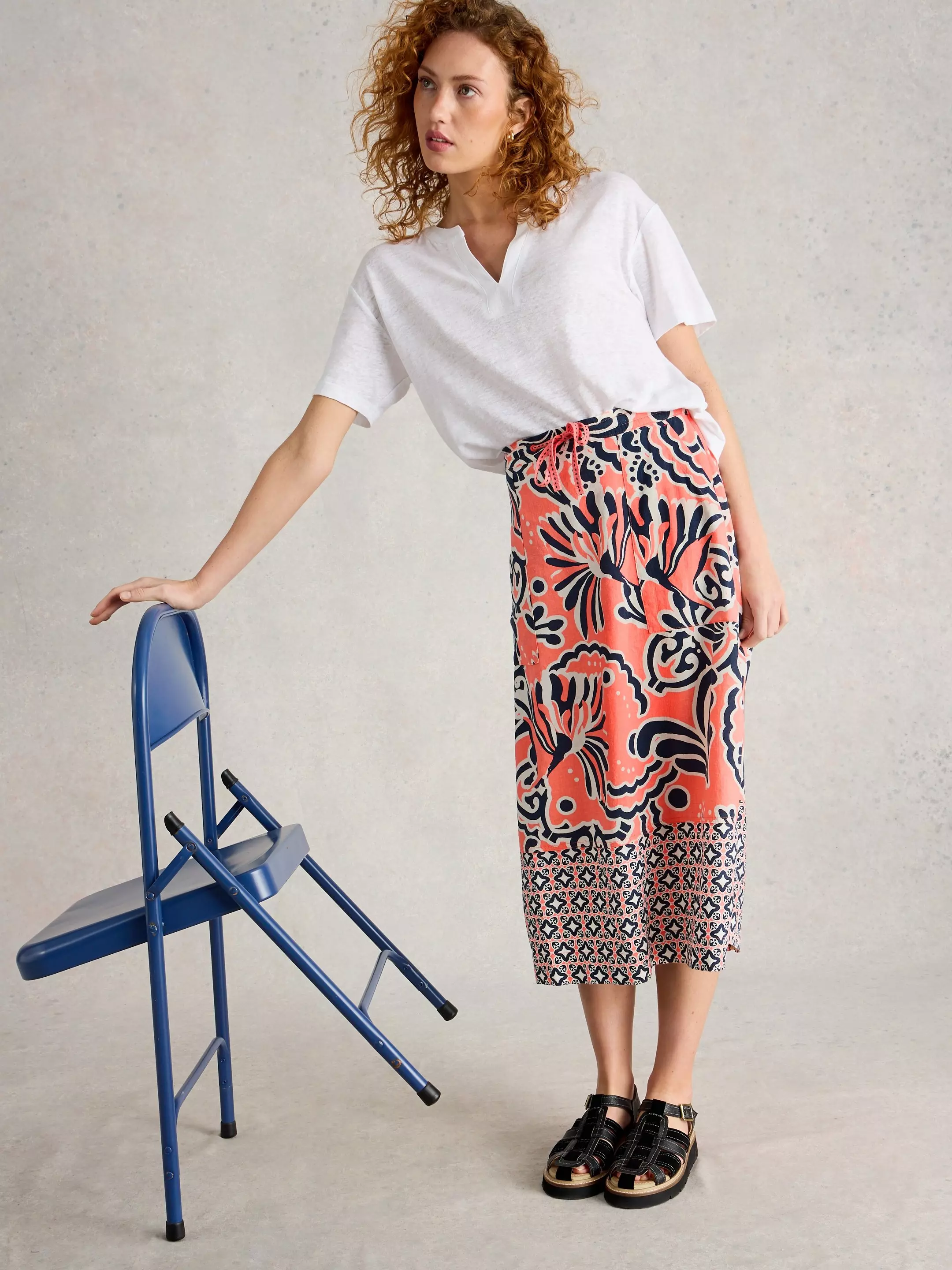Linen Blend Elle Skirt