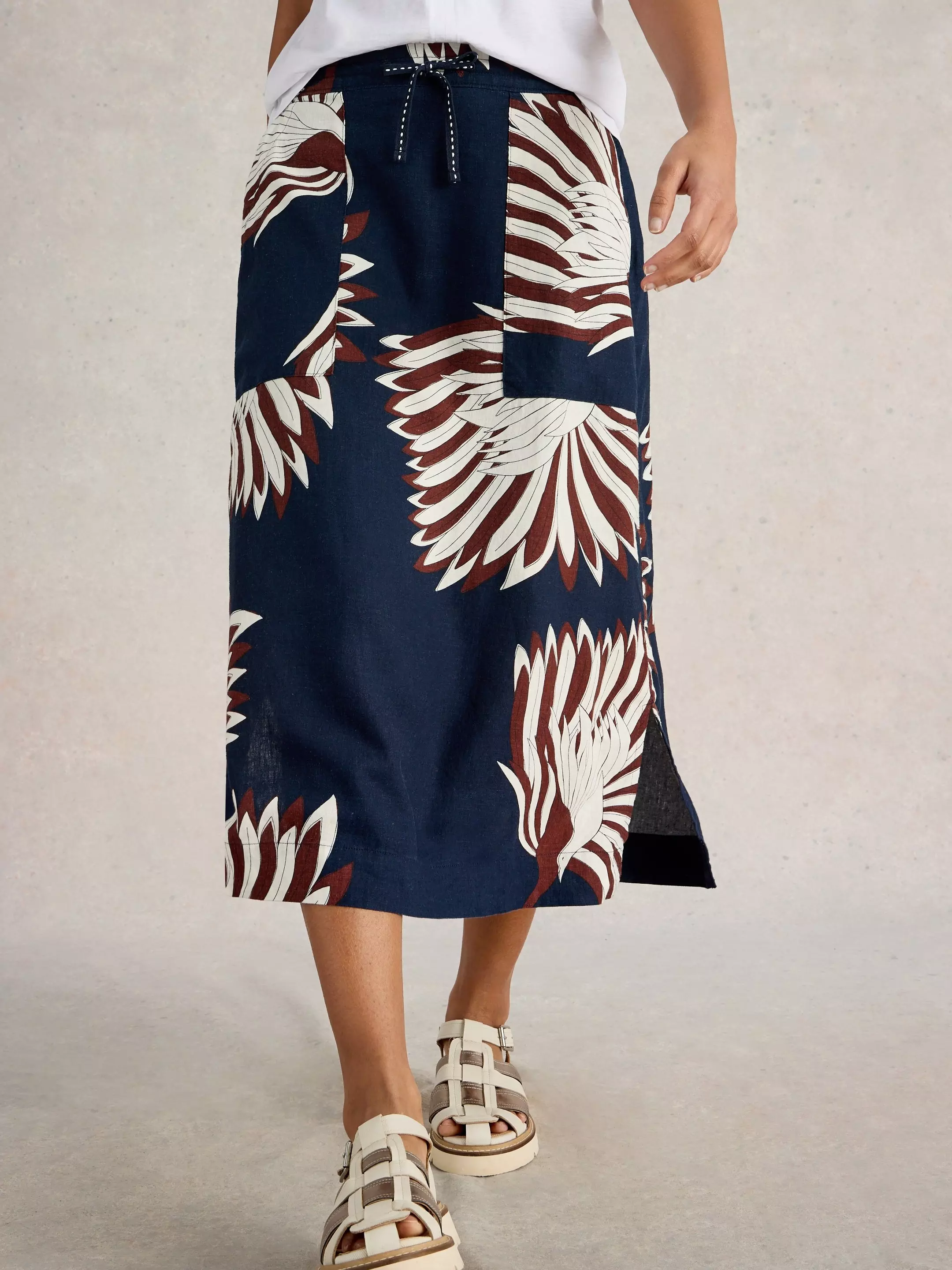 Linen Blend Elle Skirt
