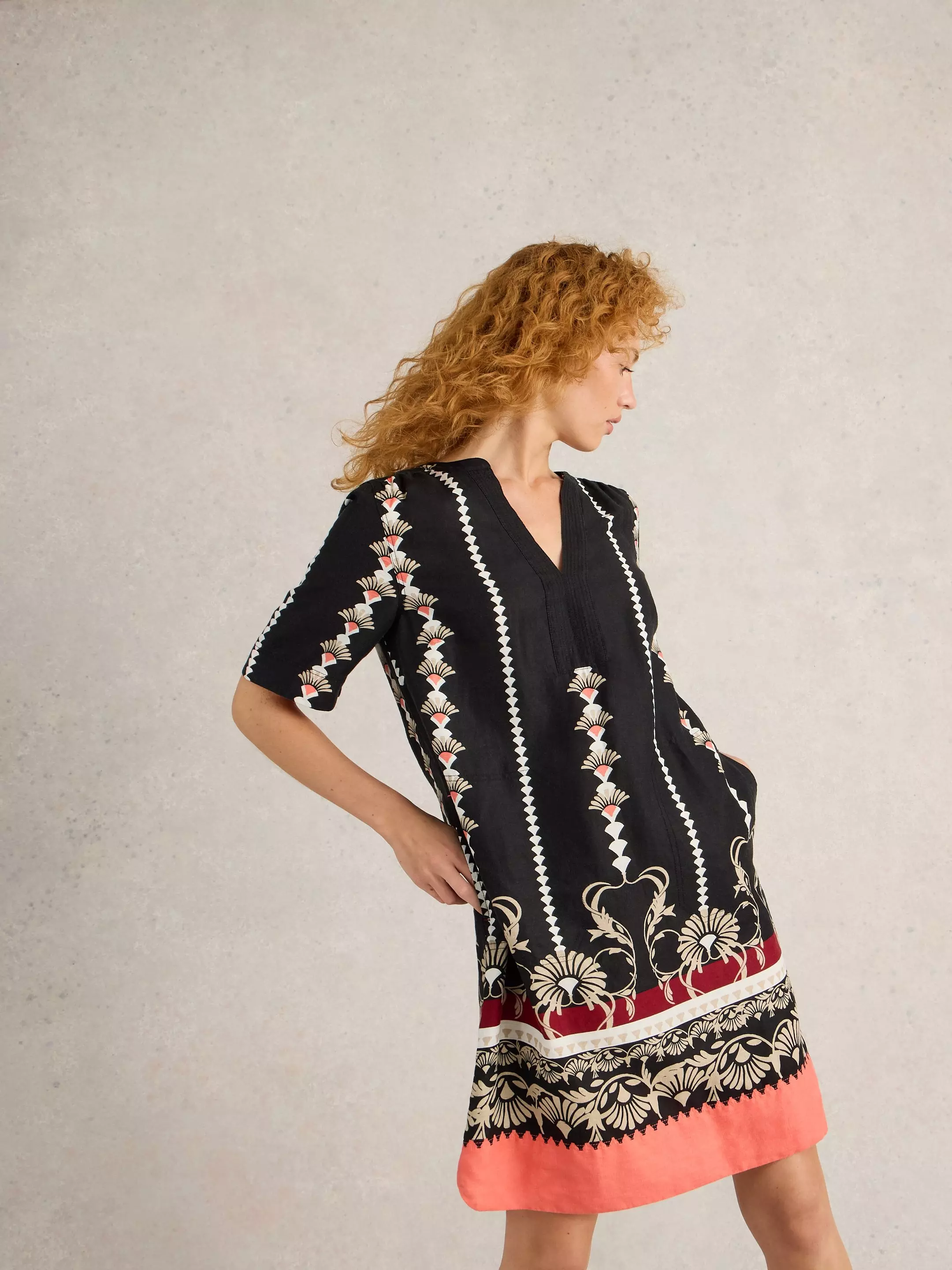 June Linen Short Sleeve Dress 3 June Linen Short Sleeve Dress