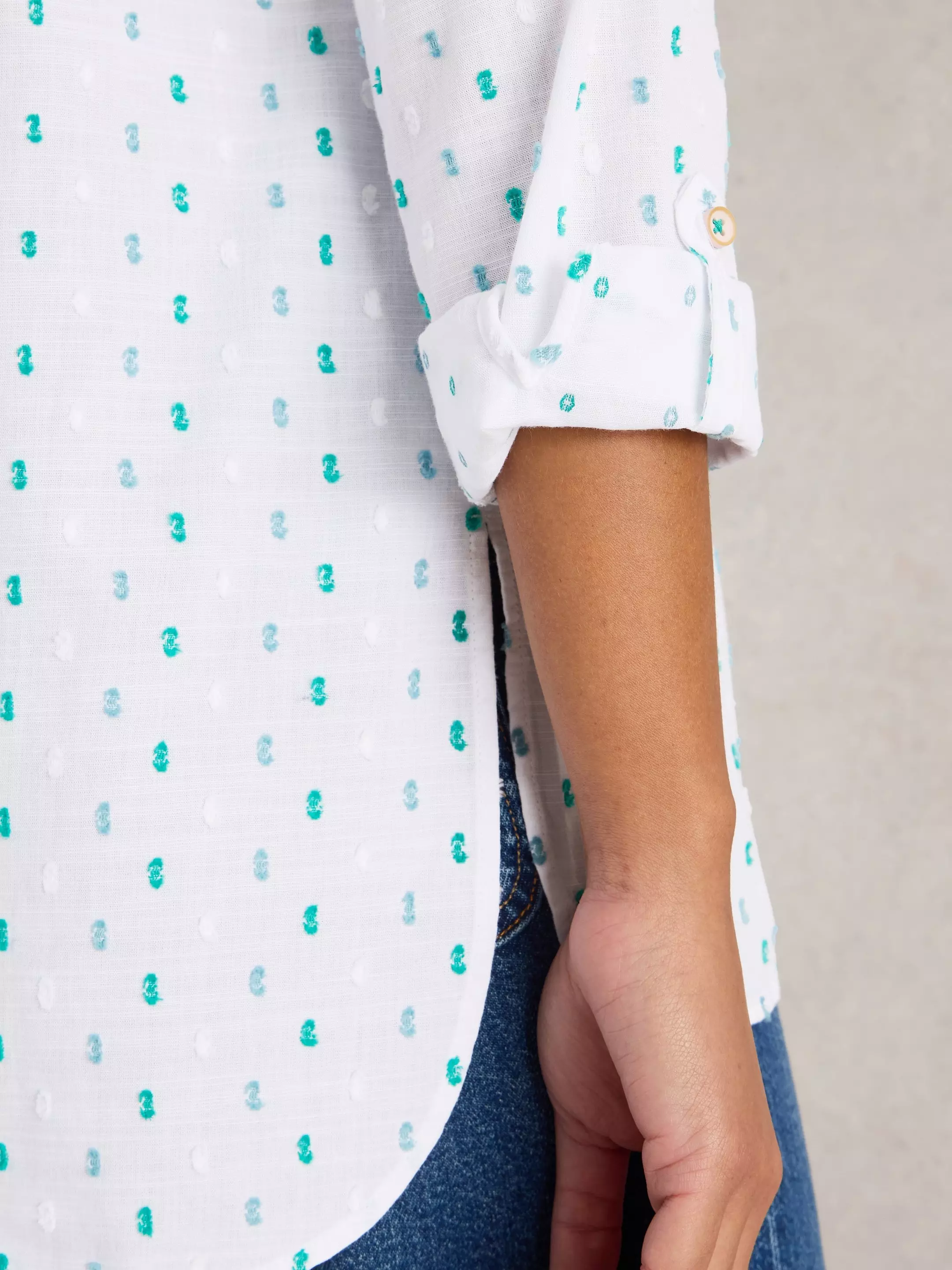Sophie Longline Cotton Shirt 4 Sophie Longline Cotton Shirt