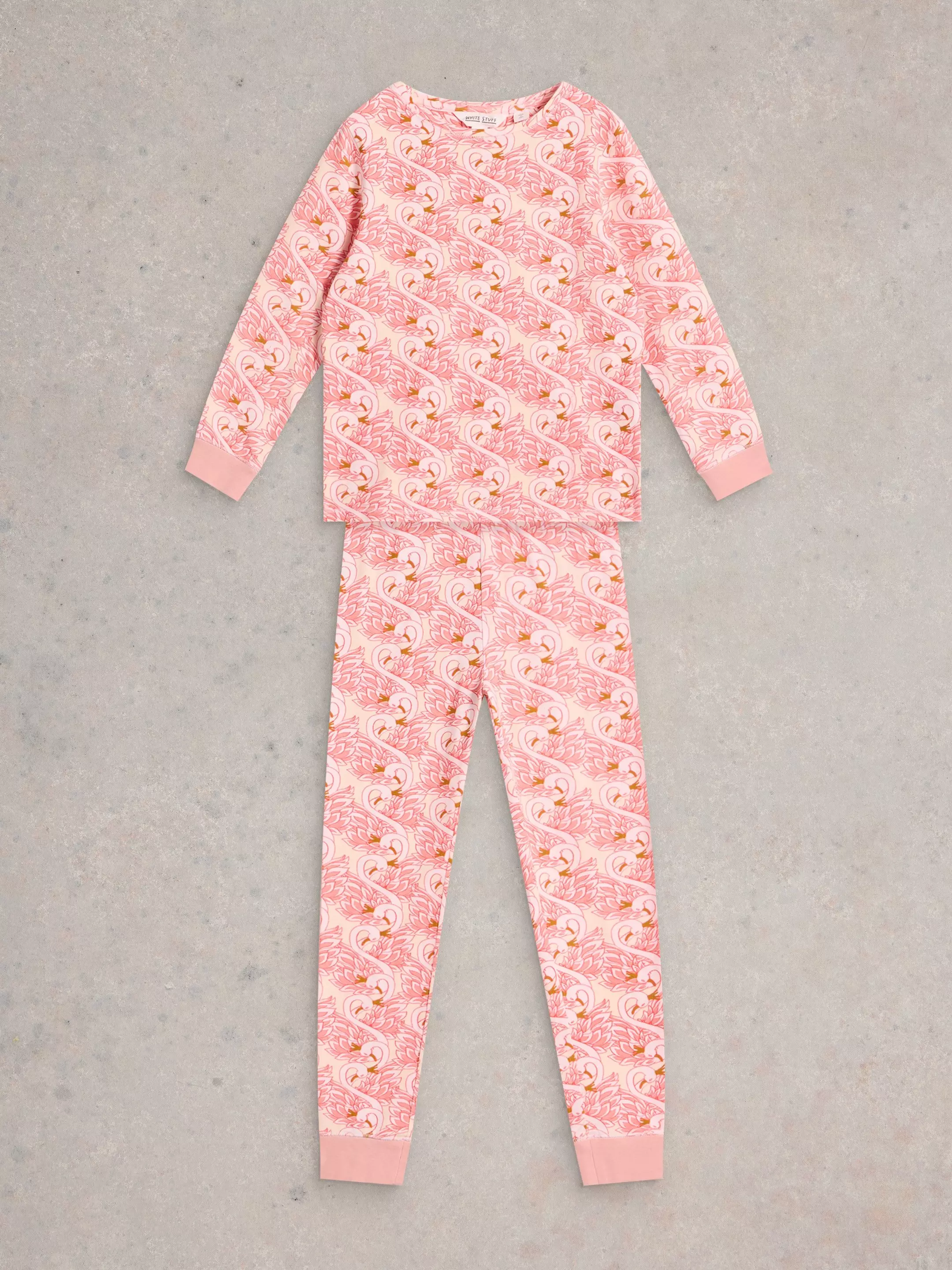 Girls Swan PJ Set