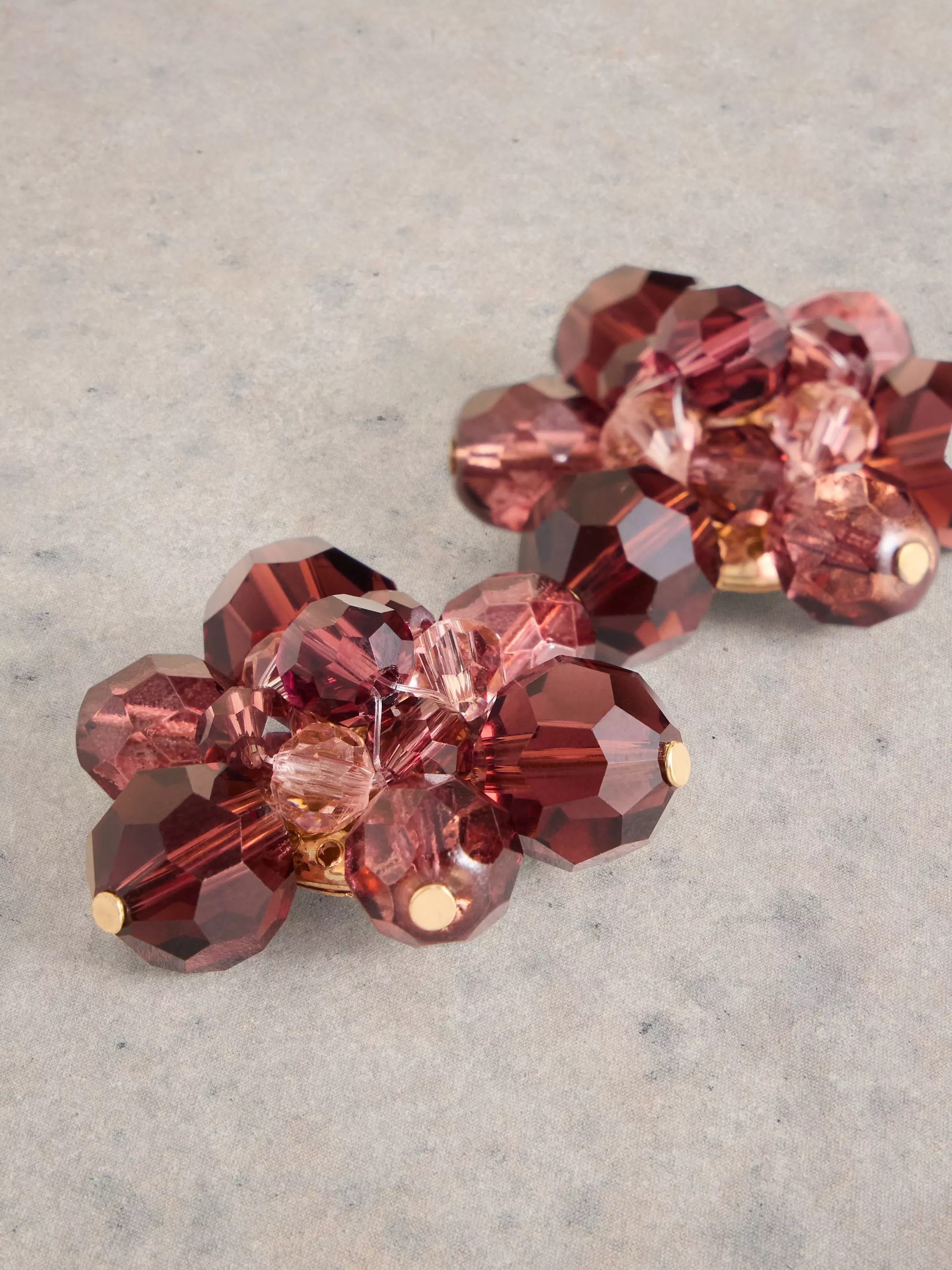 Floral Bead Stud Earring 3 Floral Bead Stud Earring