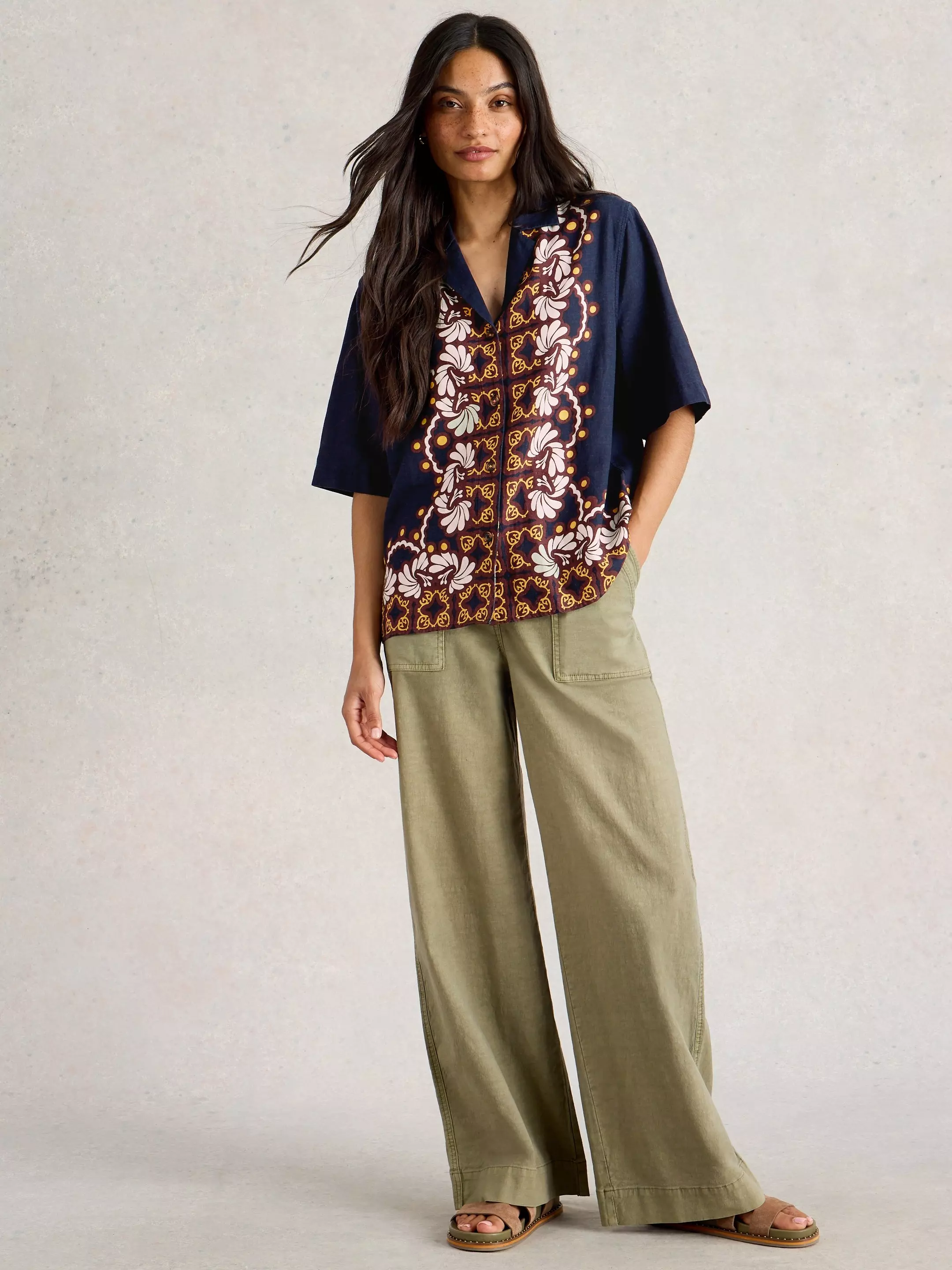 Bella Linen Blend Resort Shirt 3 Bella Linen Blend Resort Shirt