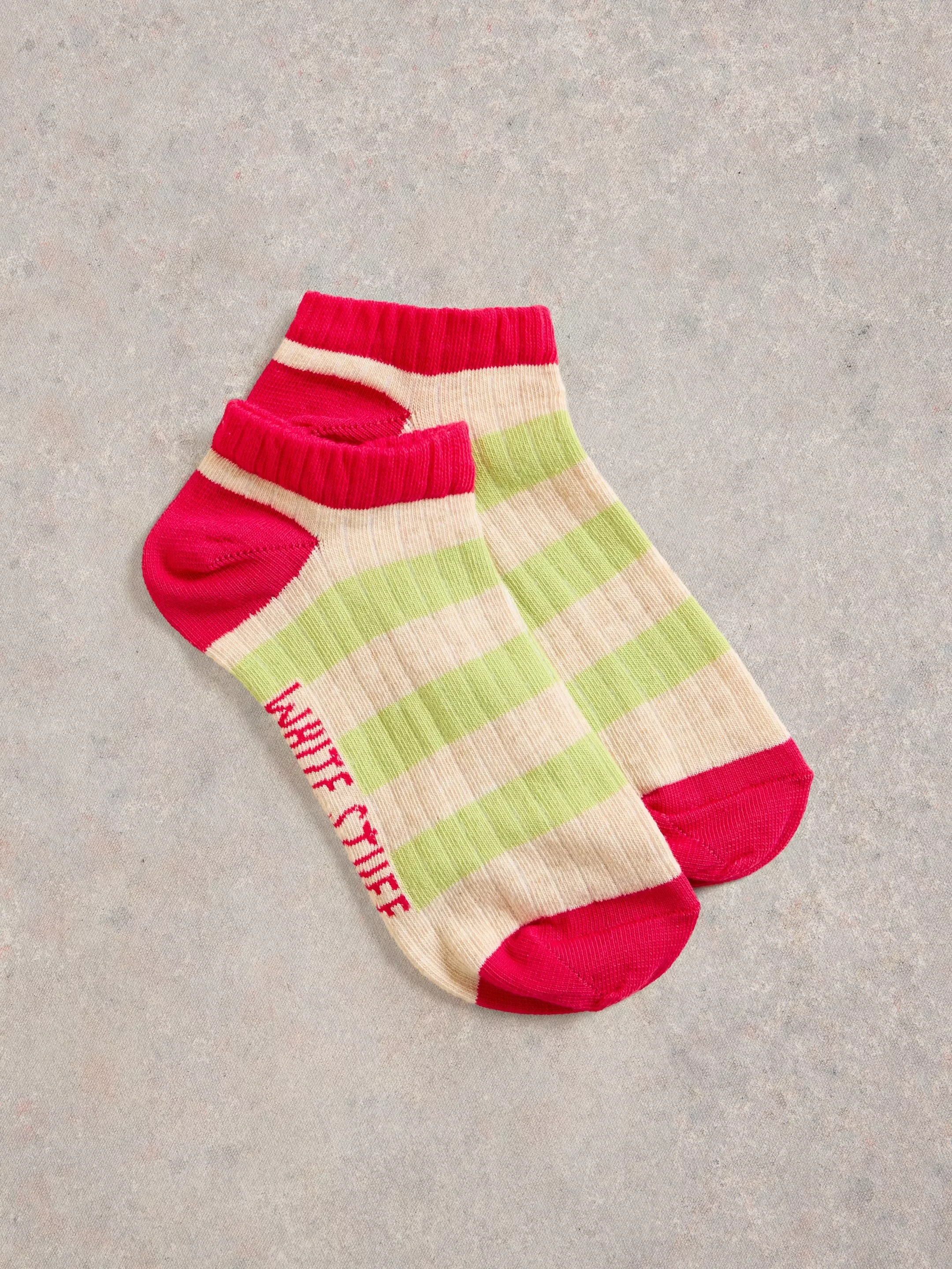 Block Stripe Trainer Socks