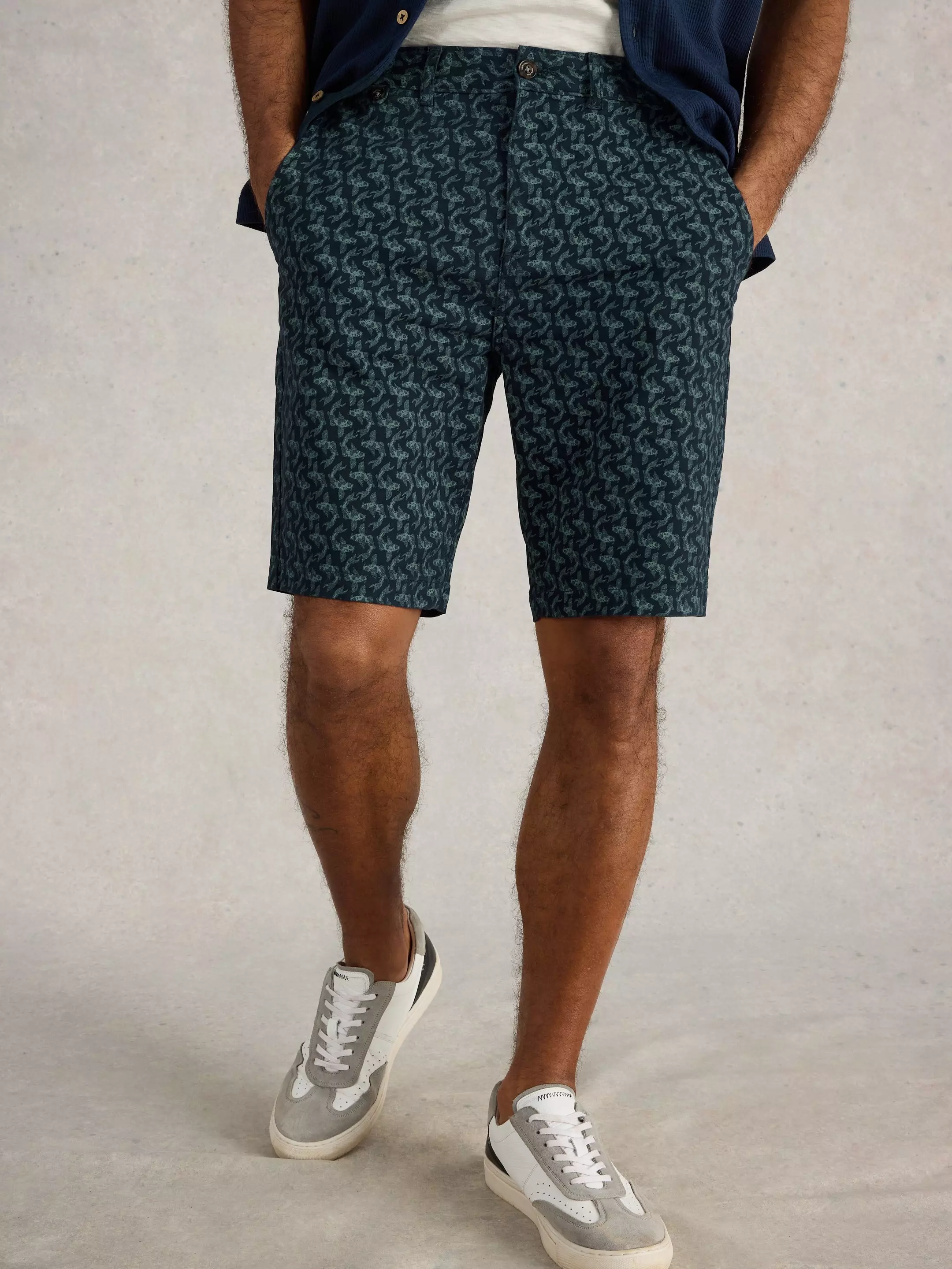 Fish Printed Chino Short