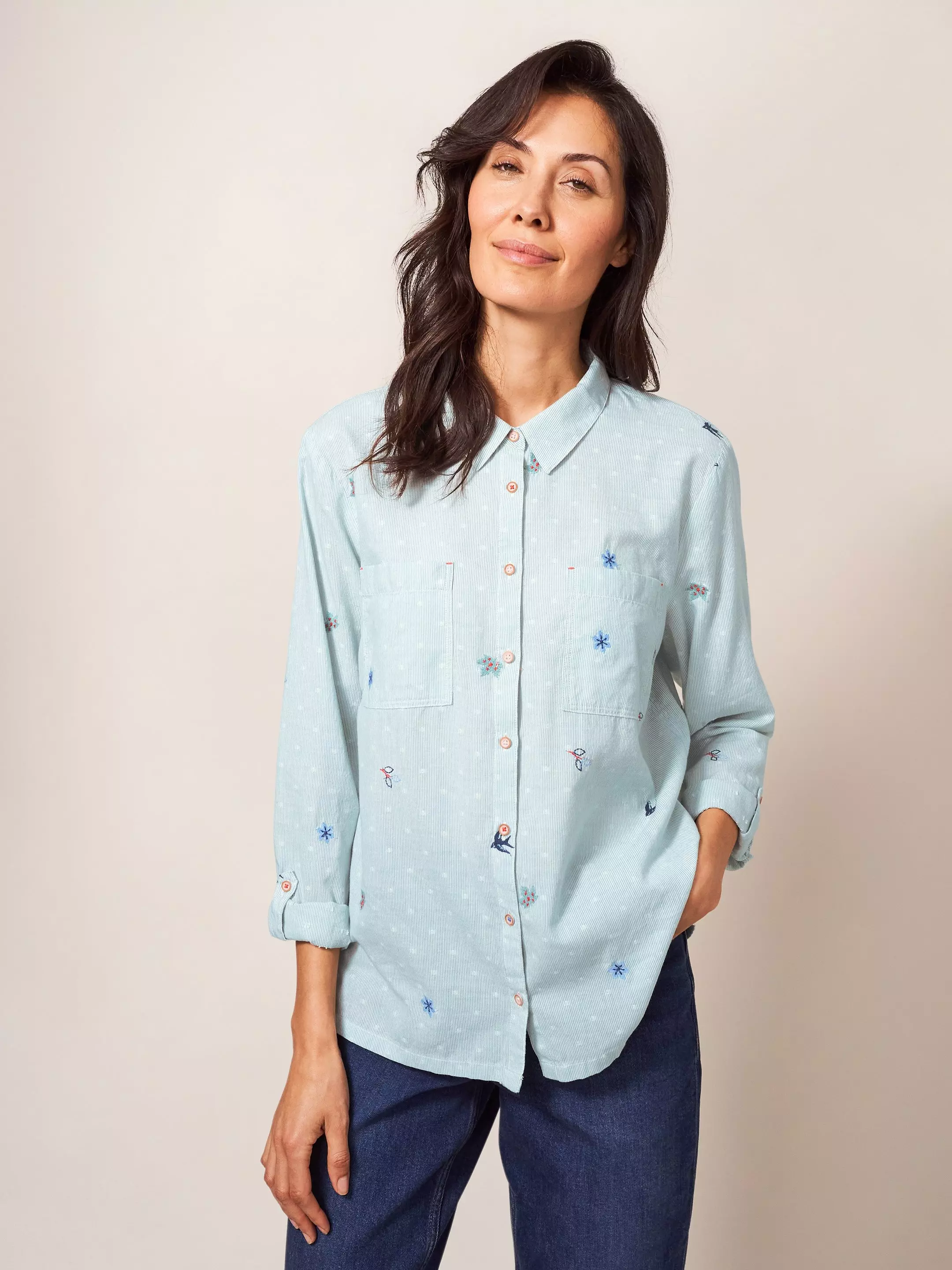 Emilia Stripe Emb Shirt 4 Emilia Stripe Emb Shirt