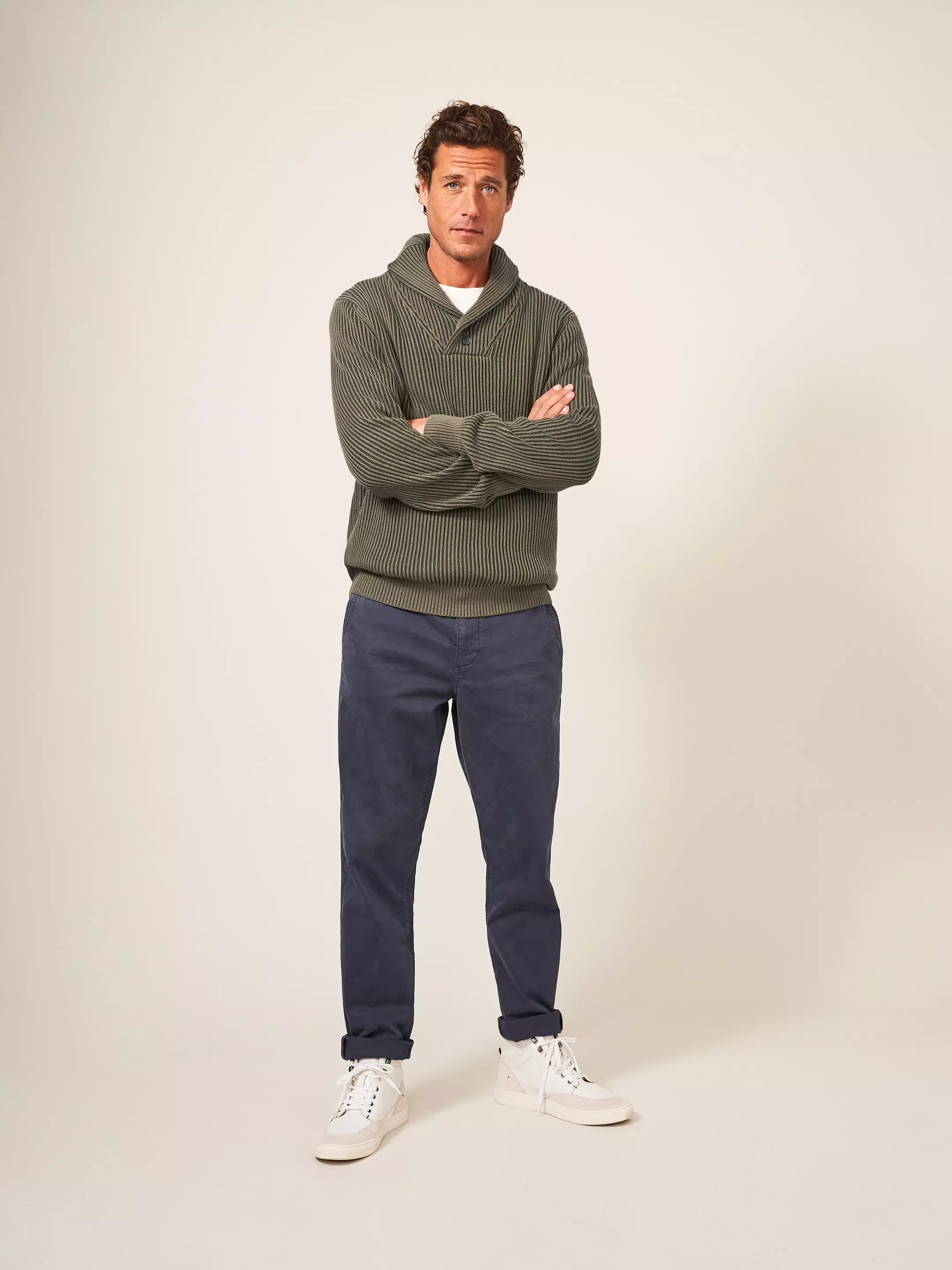 Shawl Neck Rib Jumper 3 Shawl Neck Rib Jumper
