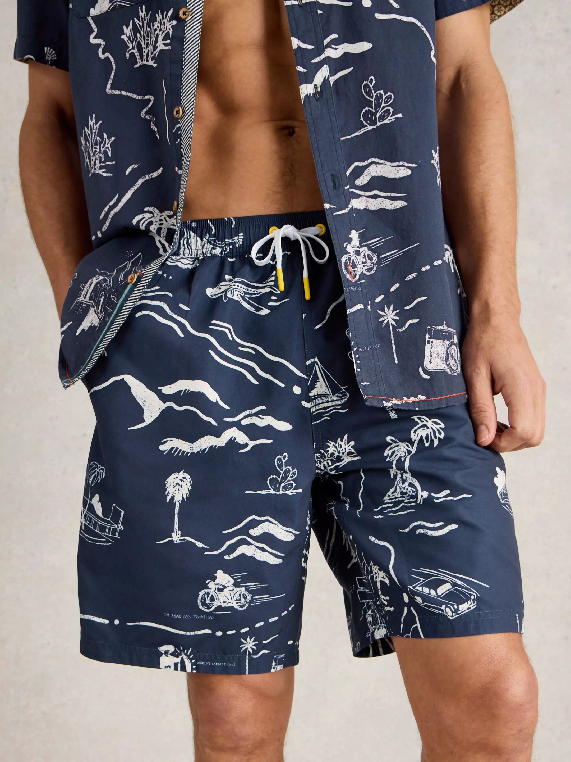 Map Print Volley Swimshort