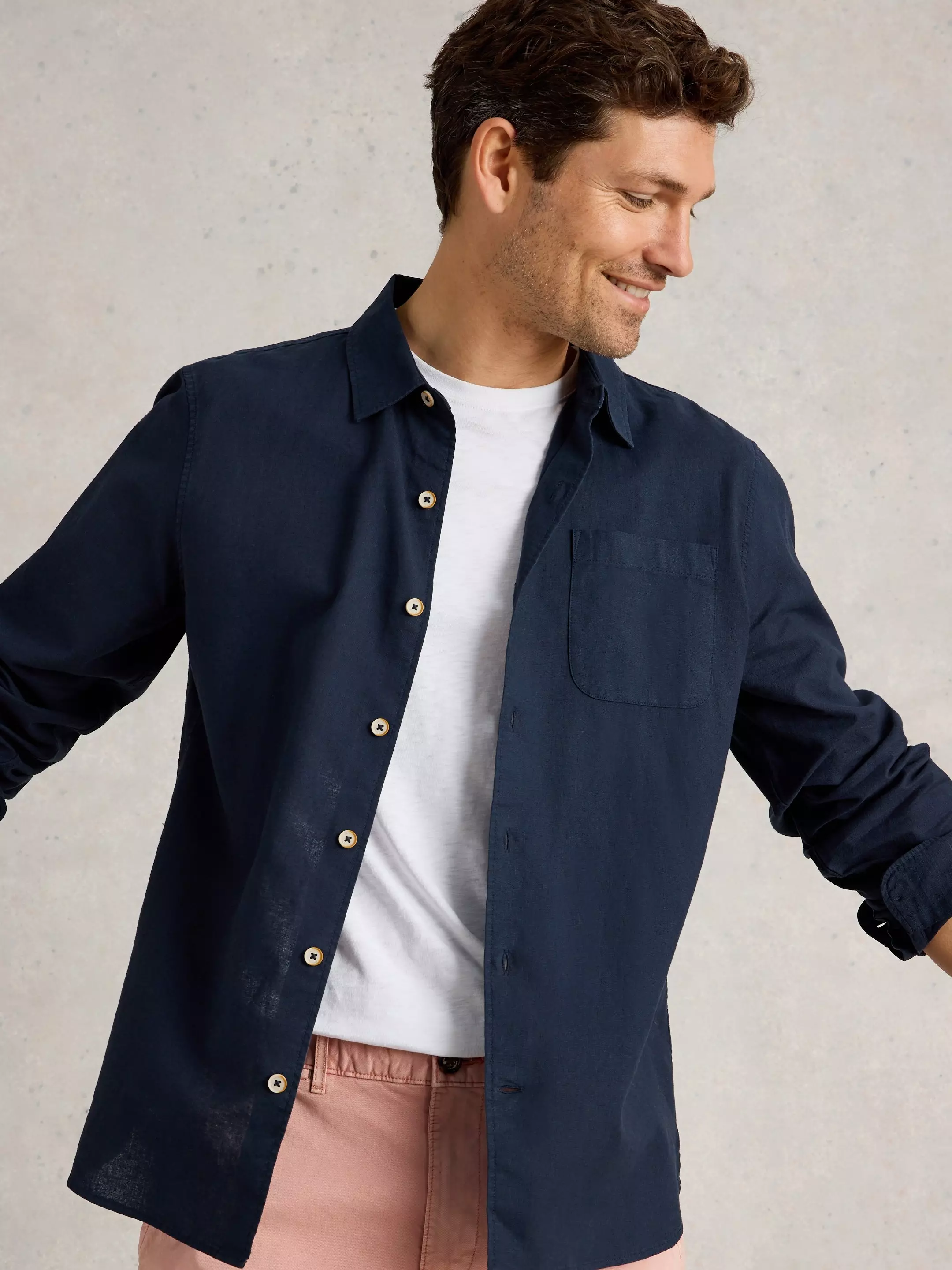 Ely Linen Cotton LS Shirt