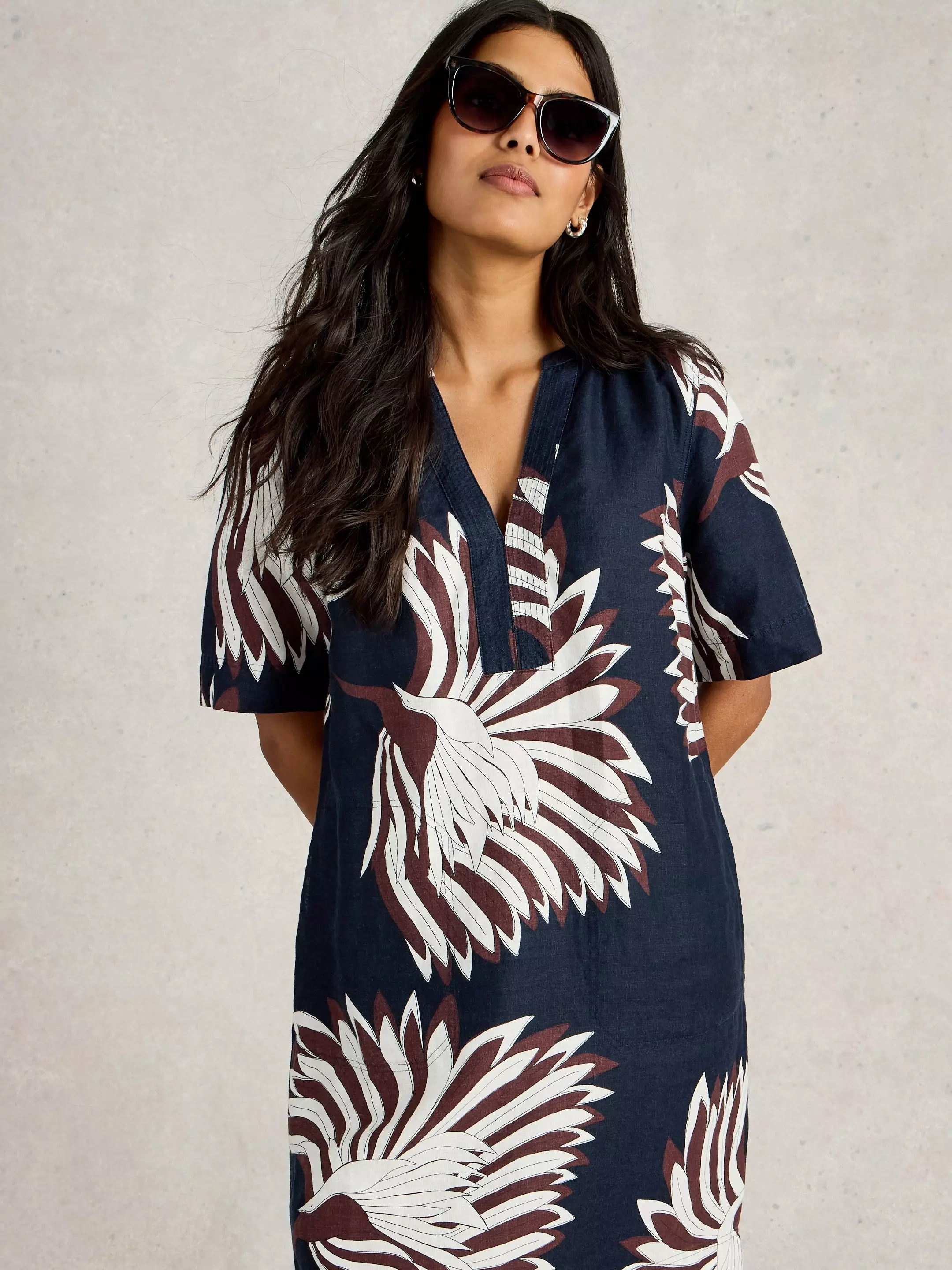 June Short Sleeve Linen Dress 4 June Short Sleeve Linen Dress