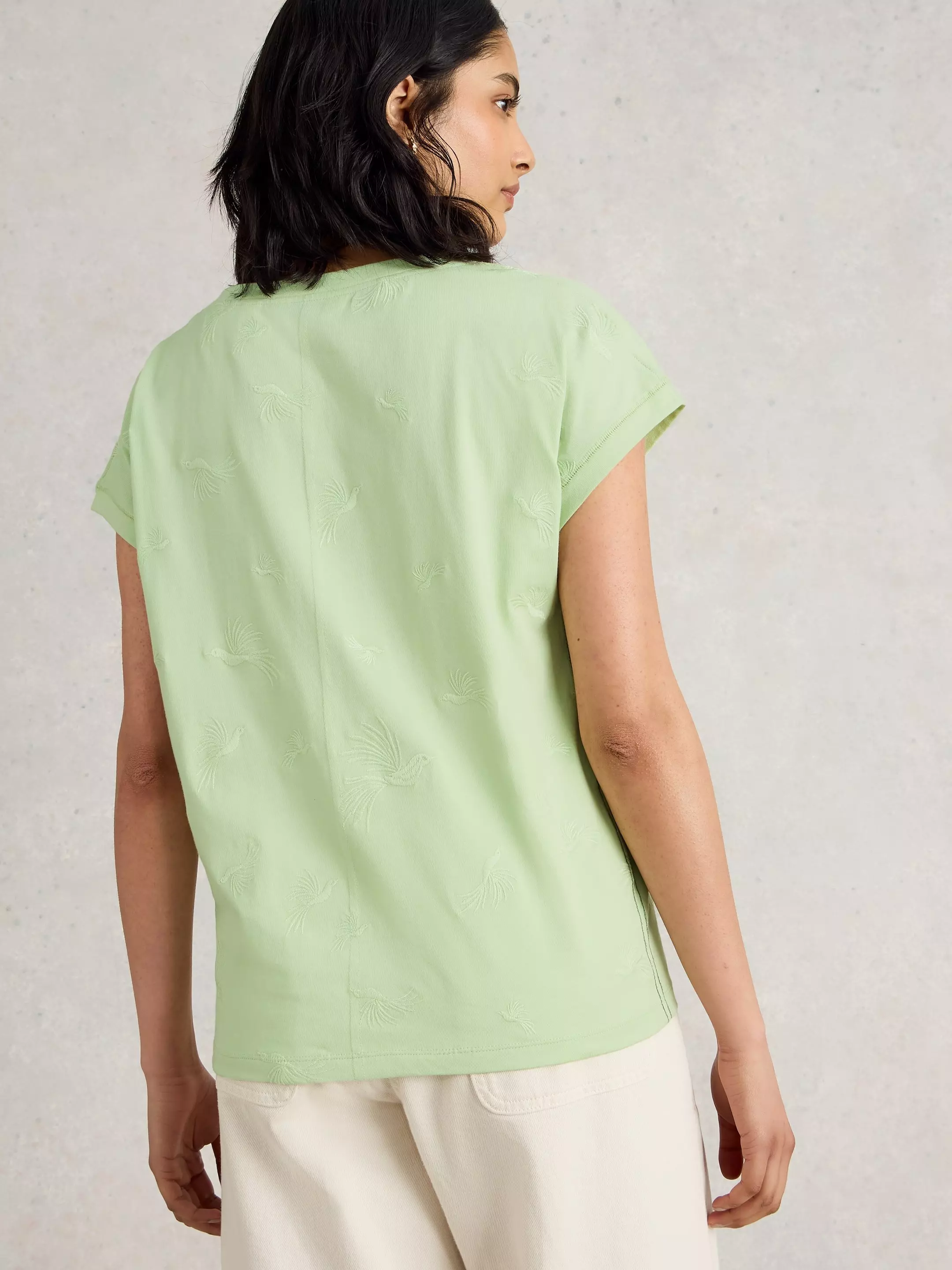 NELLY EMBROIDERED SHORT SLEEVE TEE 5 NELLY EMBROIDERED SHORT SLEEVE TEE
