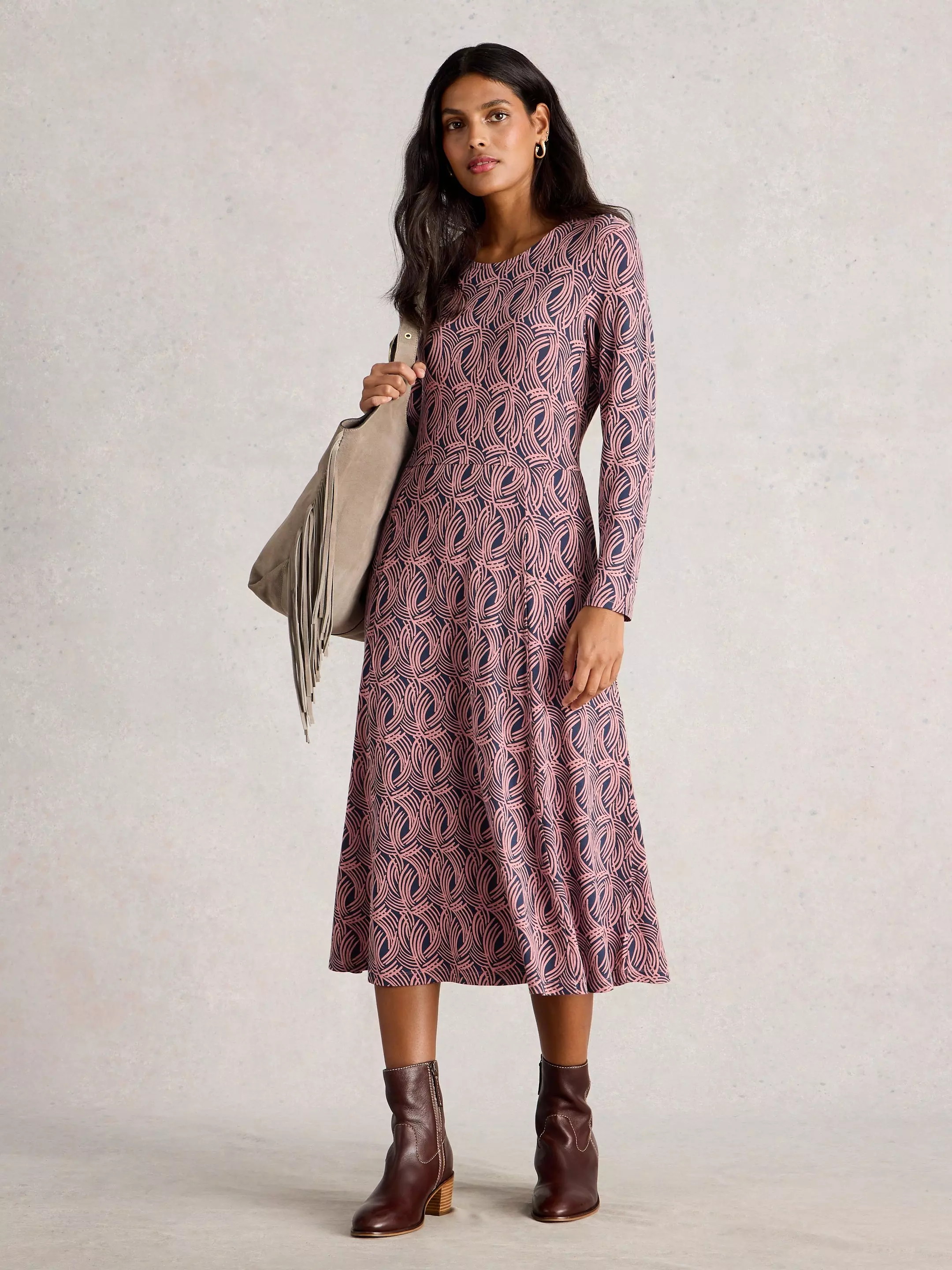 Madeline Jersey Crew Neck Dress 3 Madeline Jersey Crew Neck Dress