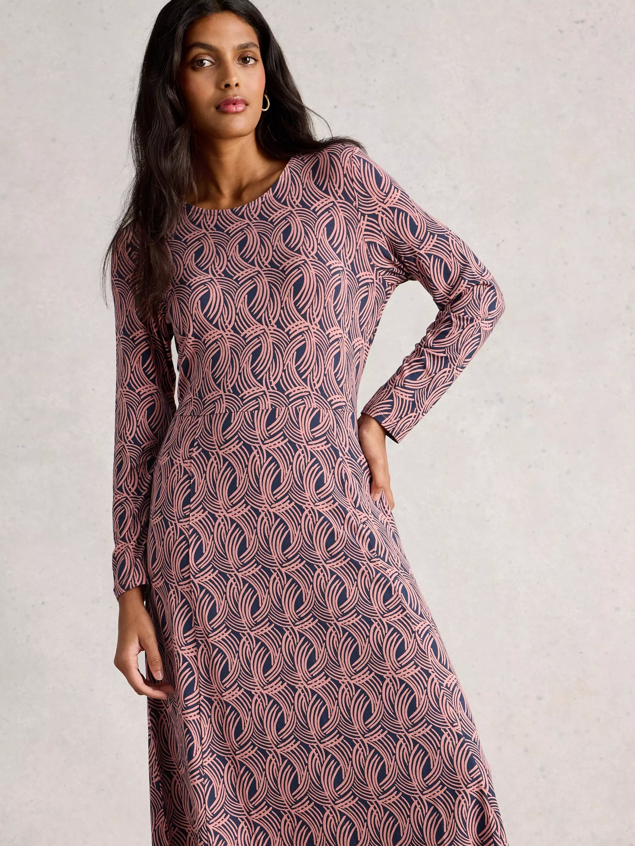 Madeline Jersey Crew Neck Dress 4 Madeline Jersey Crew Neck Dress