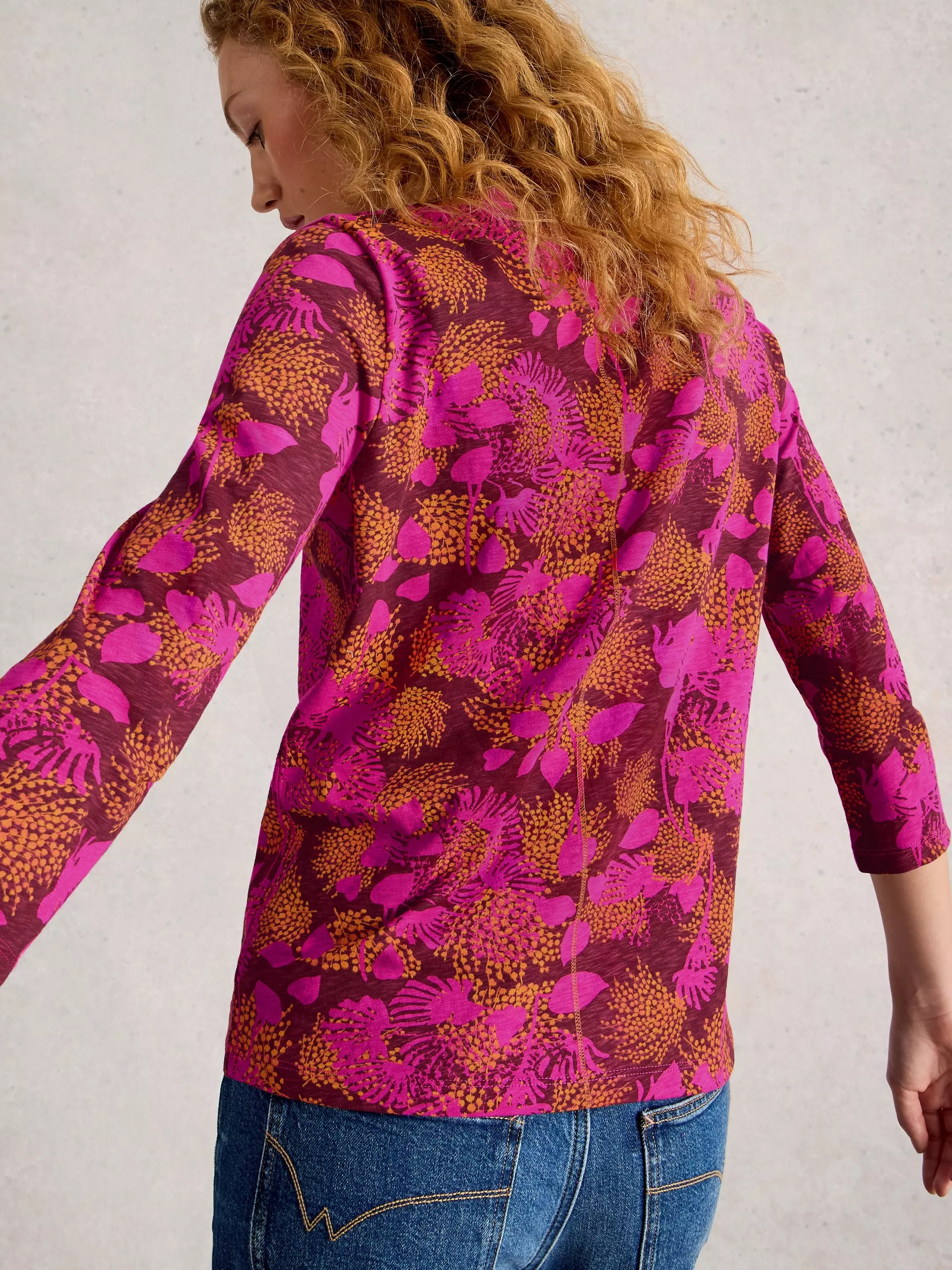 NELLY NOTCH NECK MID SLEEVE TEE 5 NELLY NOTCH NECK MID SLEEVE TEE