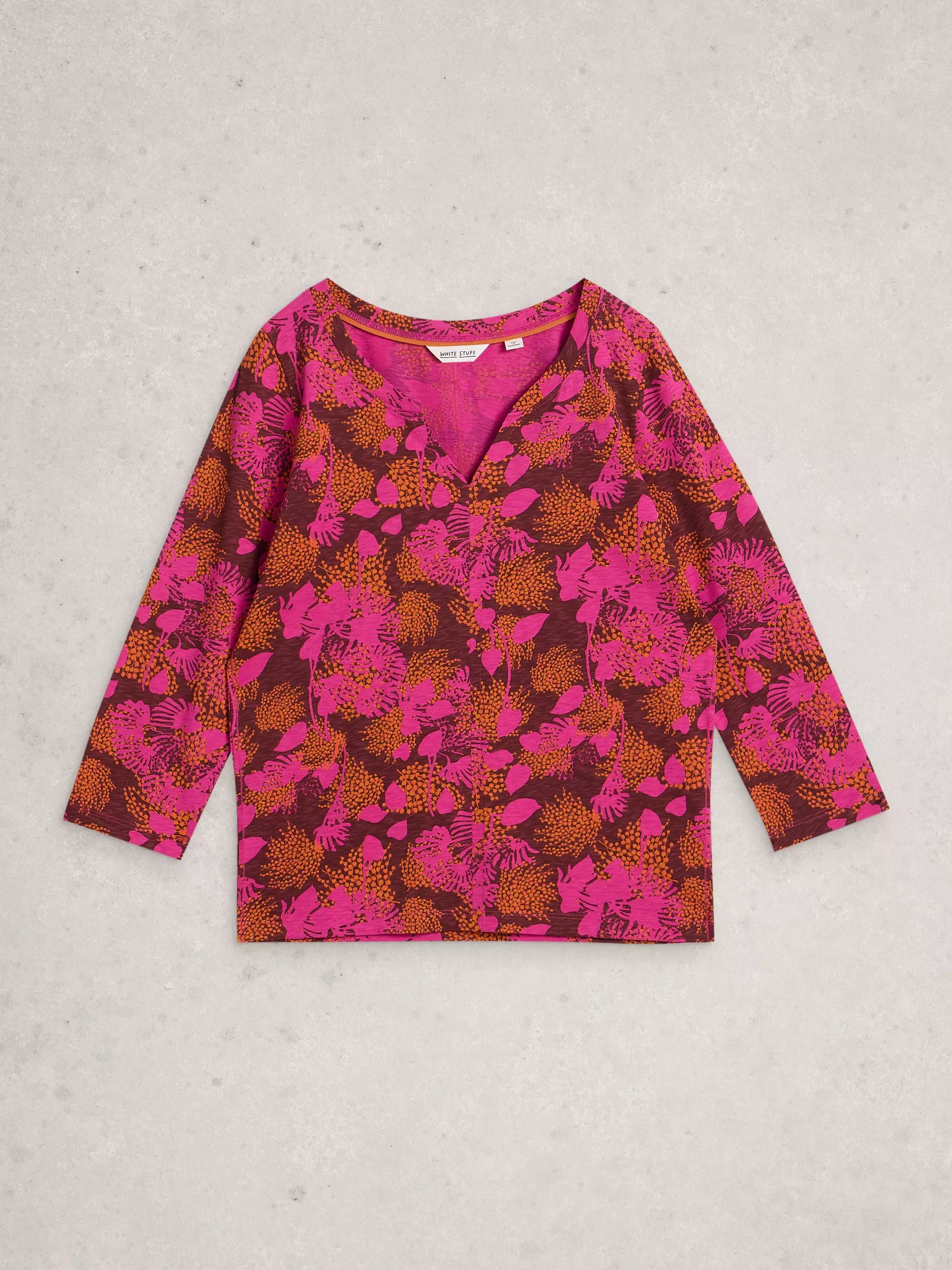 NELLY NOTCH NECK MID SLEEVE TEE 6 NELLY NOTCH NECK MID SLEEVE TEE