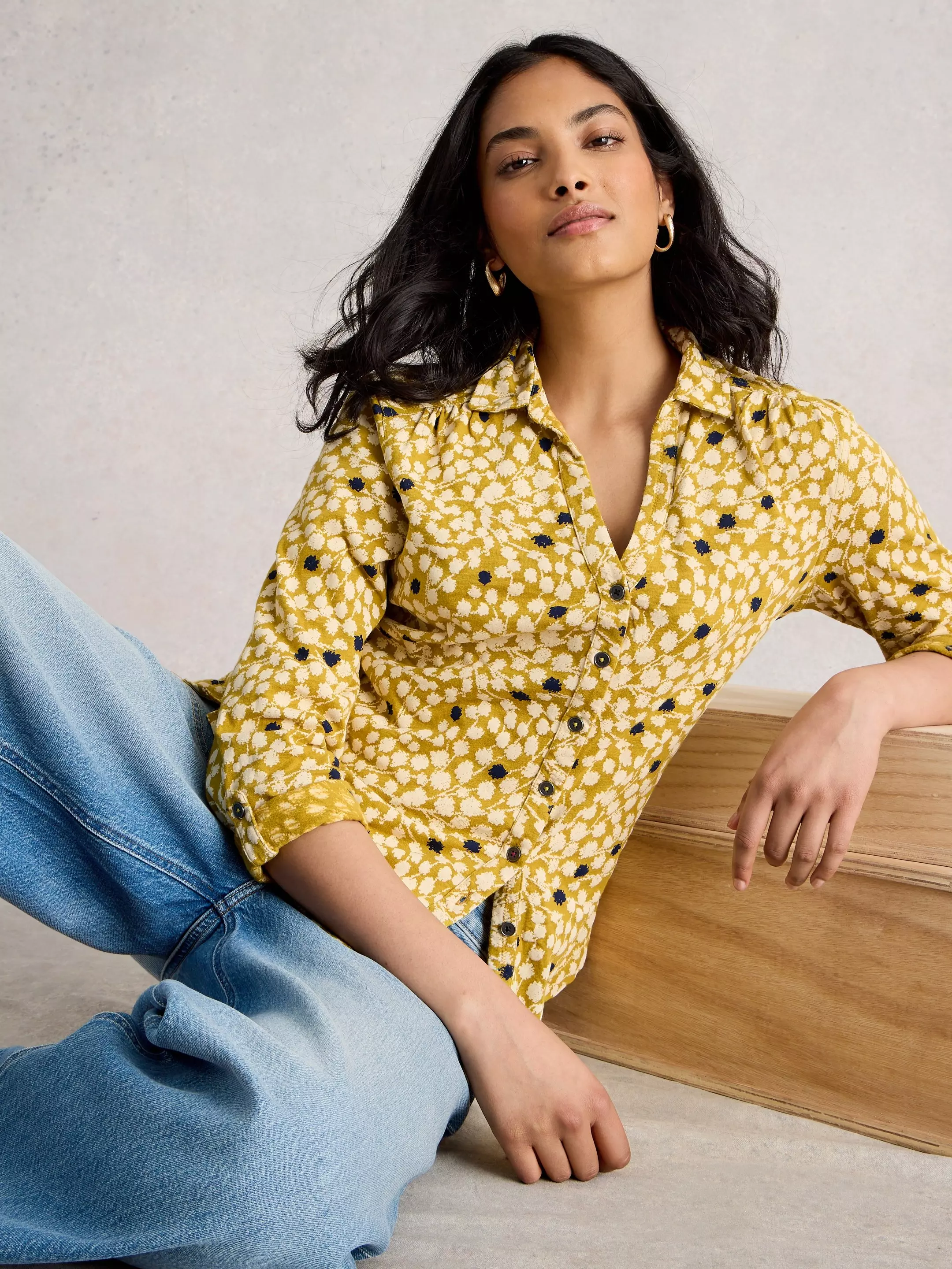 ANNIE JERSEY MID LENGTH SHIRT