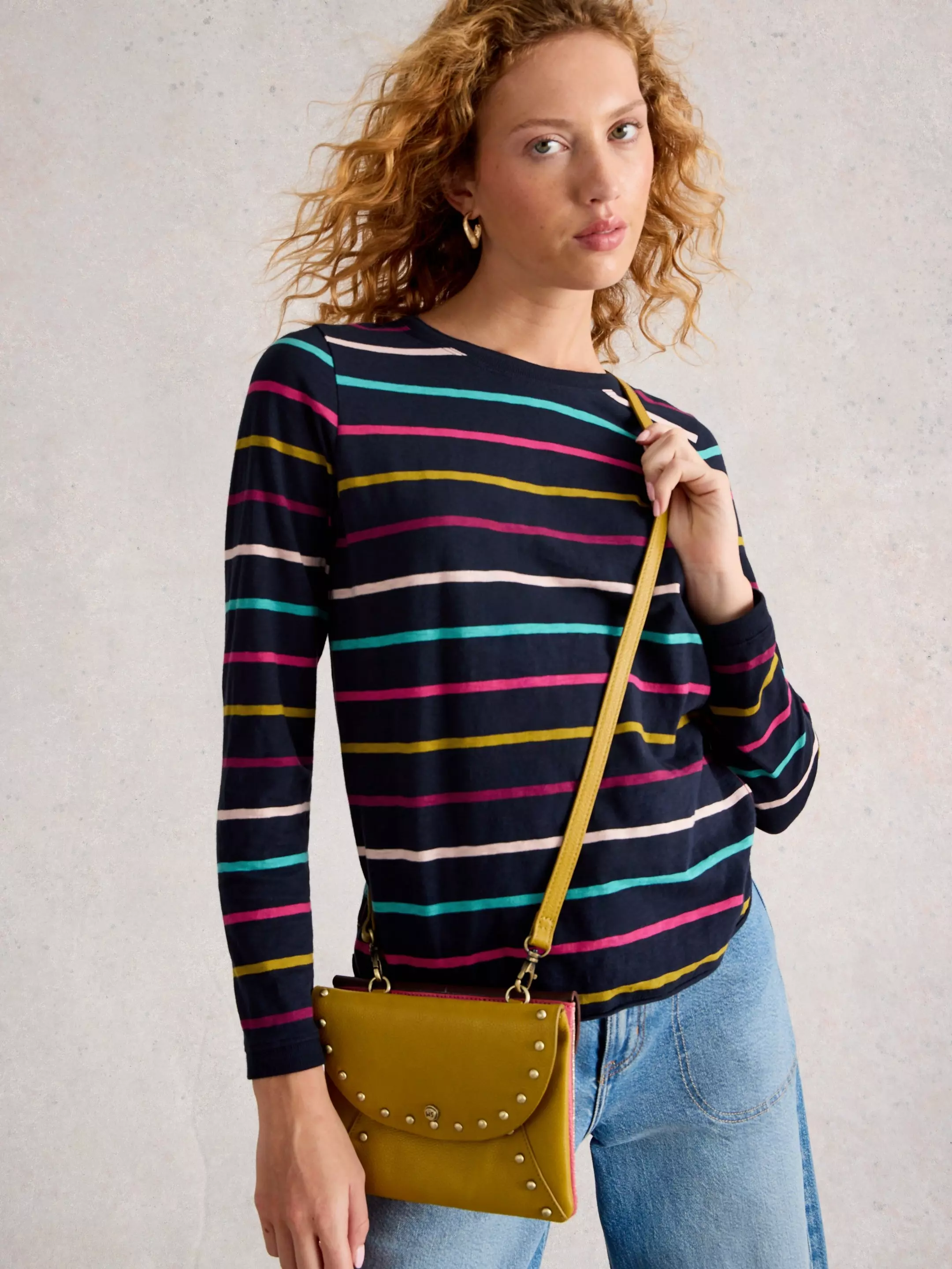 CLARA STRIPE CREW NECK TEE 4 CLARA STRIPE CREW NECK TEE