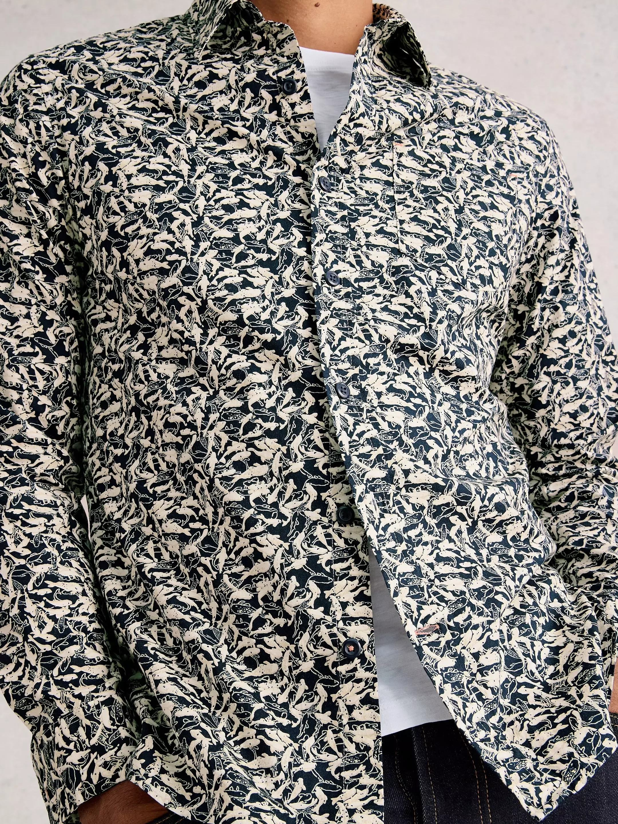 Salcombe Fish Print Shirt 4 Salcombe Fish Print Shirt