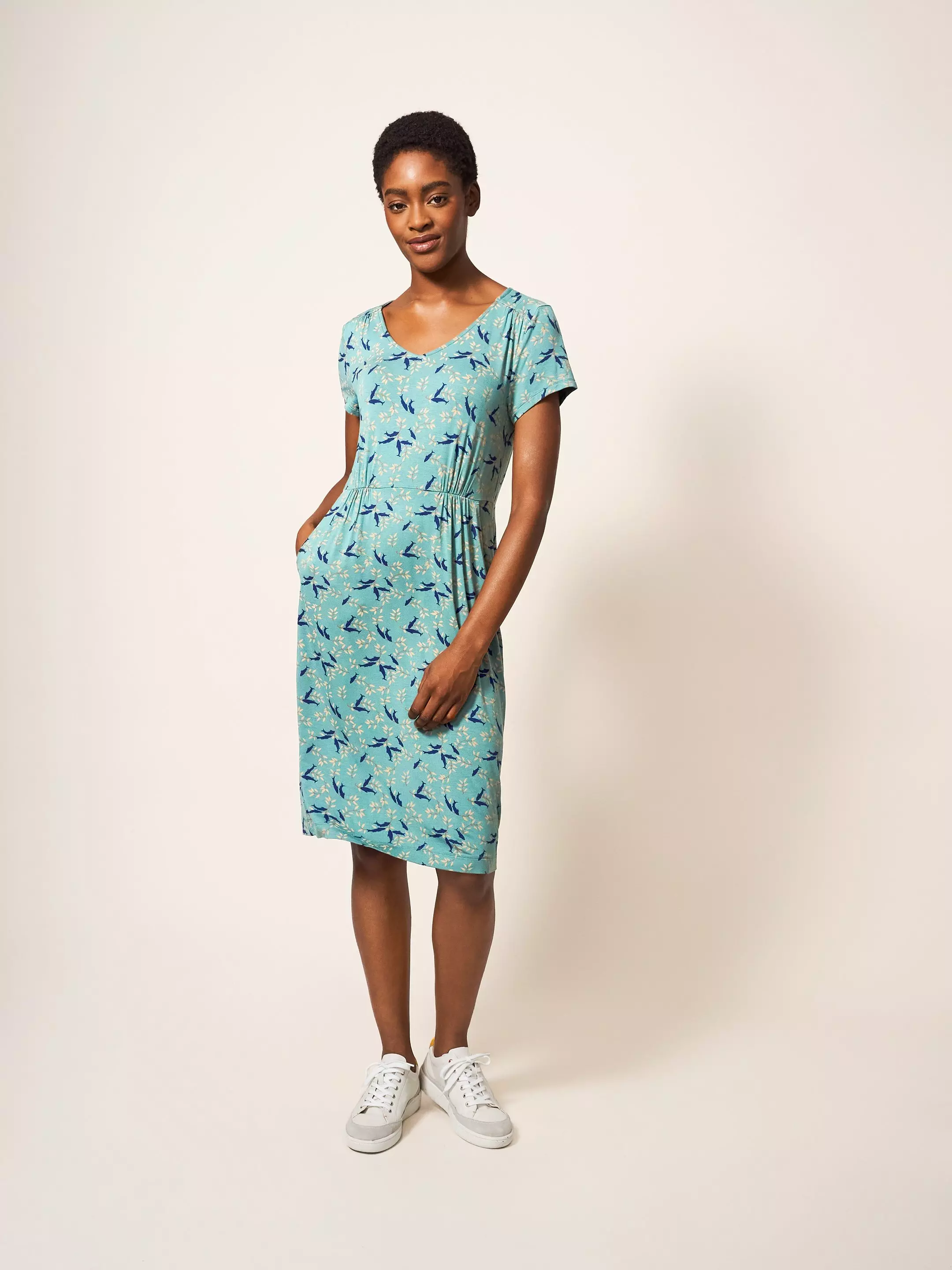 Tallie Jersey V Neck Dress