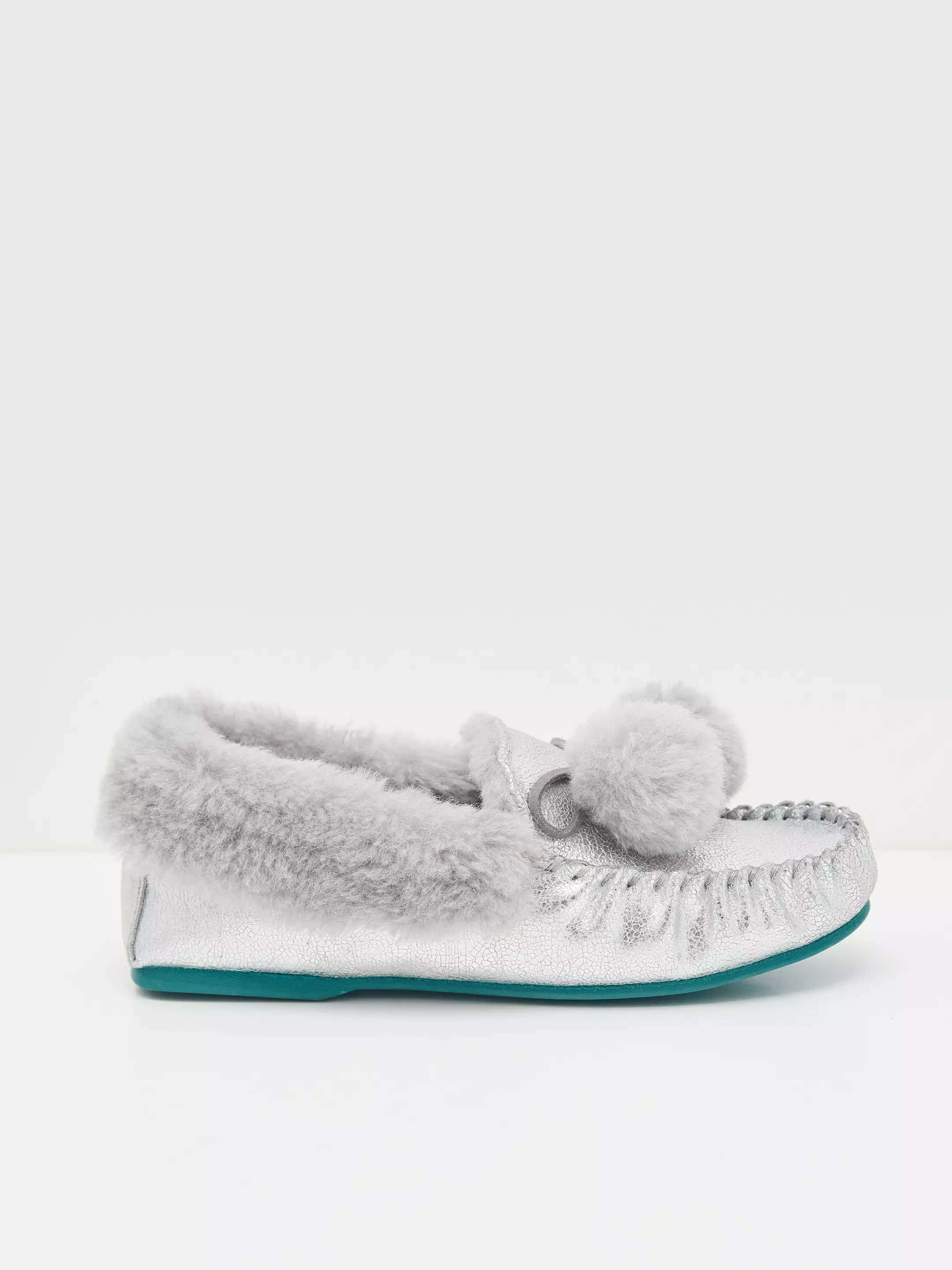 Suede and Shearling Moccasin
