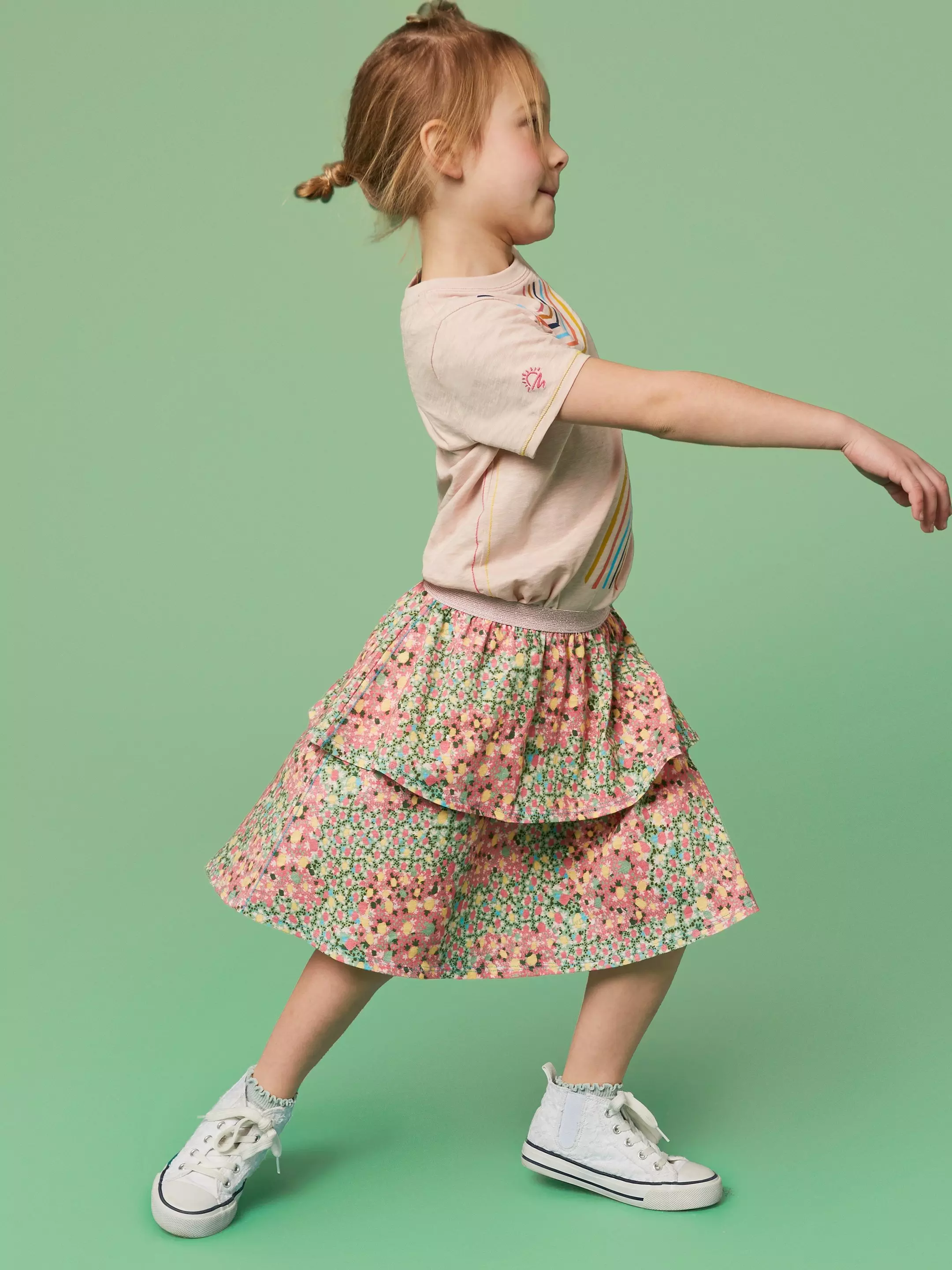 India Printed Tiered Skirt 3 India Printed Tiered Skirt